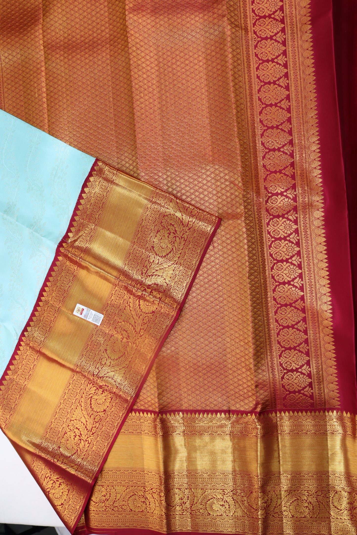 Traditional Blue Kanjipuram Saree
