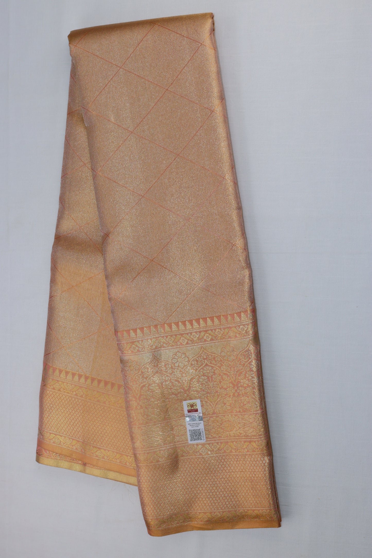 Exotic Baby Pink Kanjipuram Saree