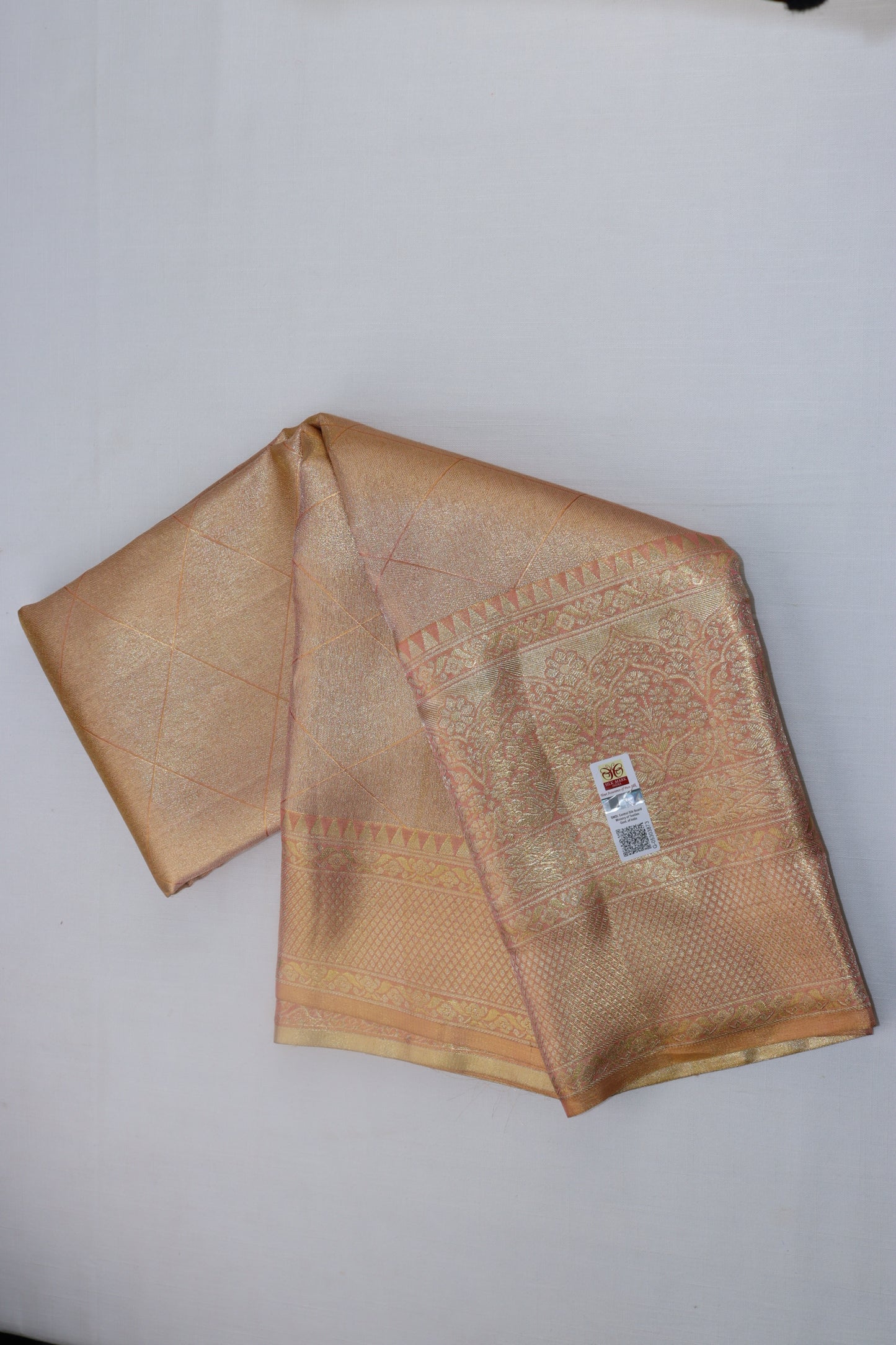 Exotic Baby Pink Kanjipuram Saree