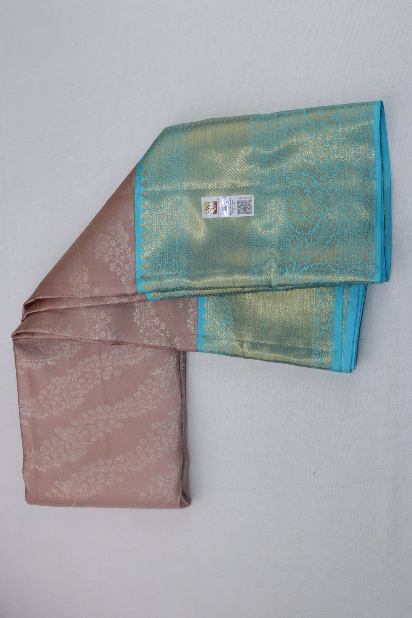 Classic Baby Pink Kanjipuram Saree