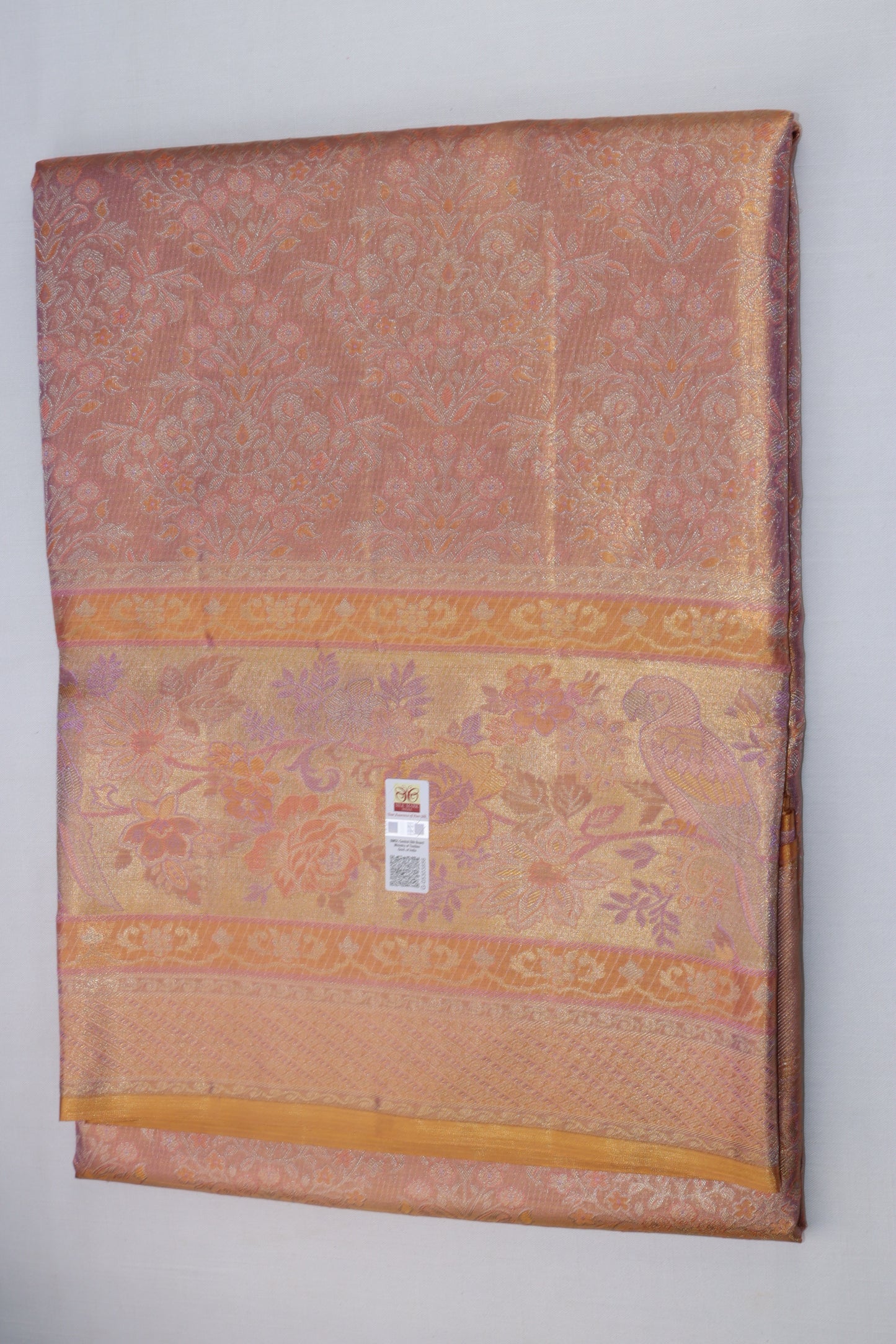 Exotic Baby Pink Kanjipuram Saree