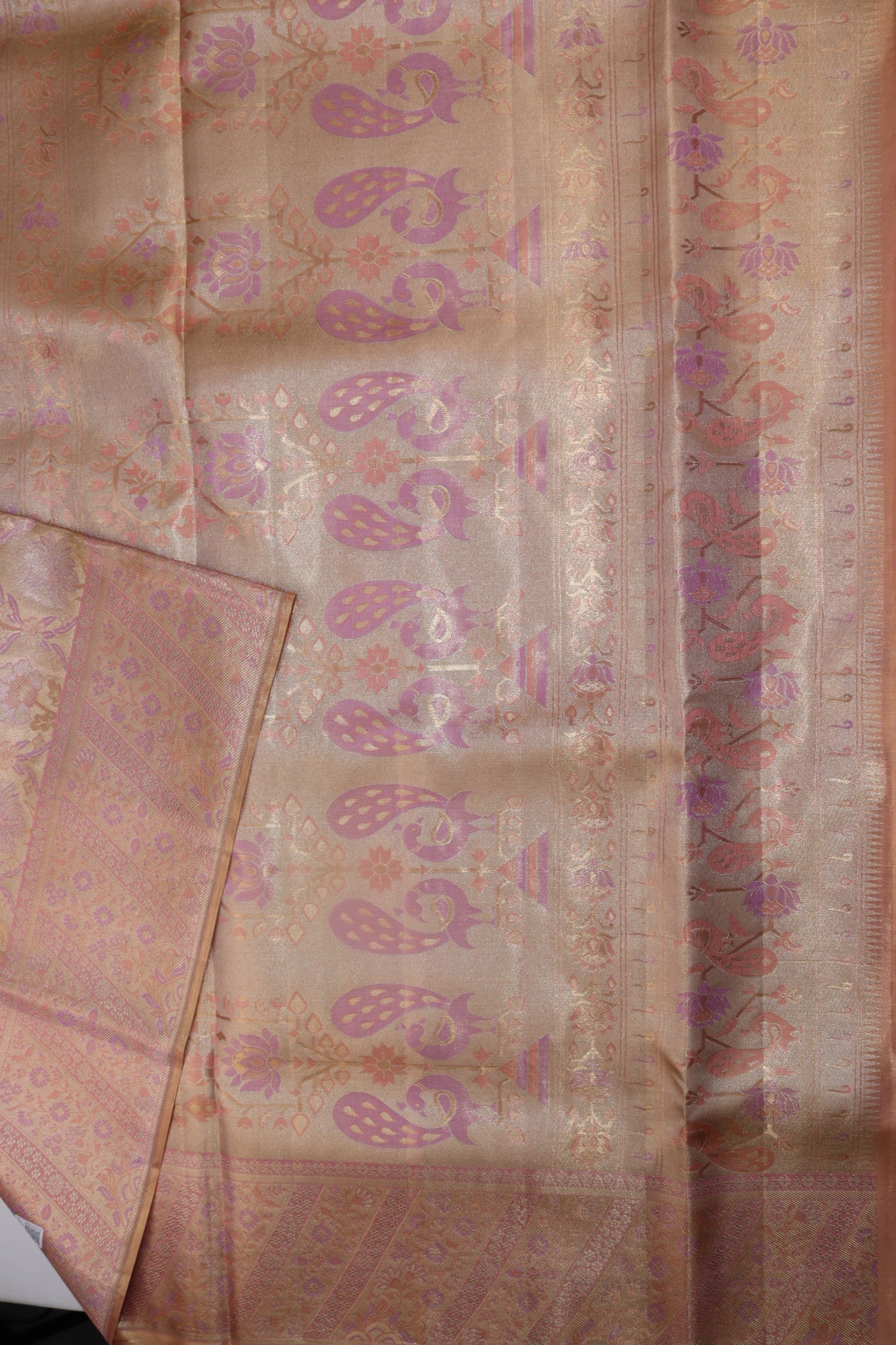 Traditional Pastel Pink Kanjipuram Saree