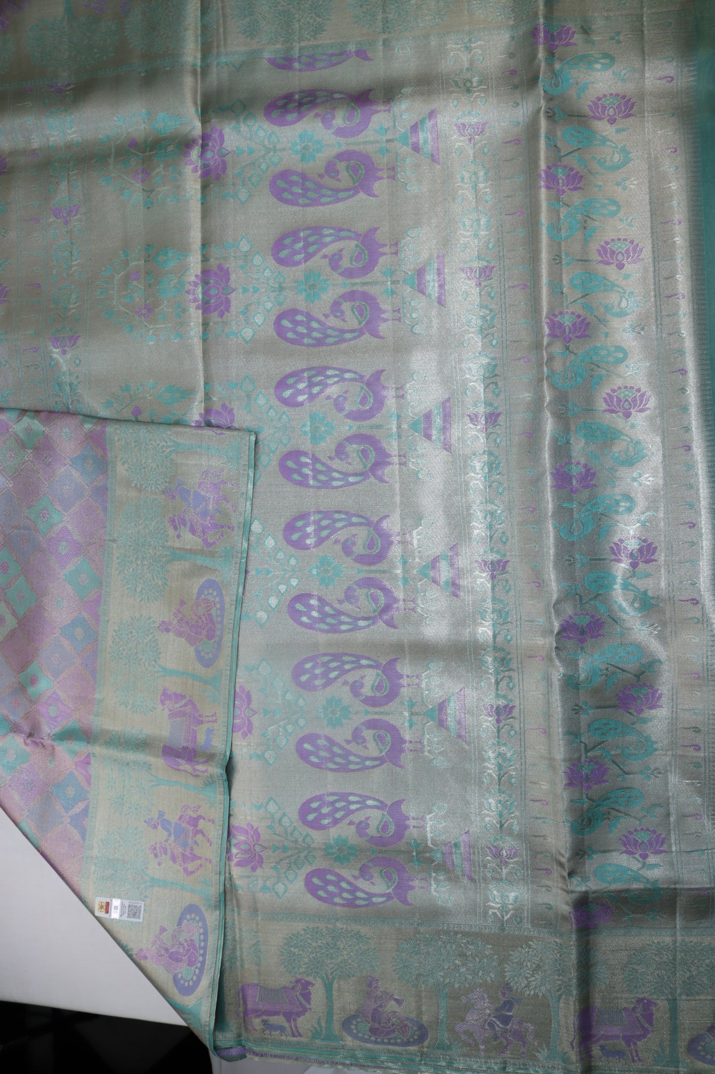Exotic Pastel Lavender Kanjipuram Saree