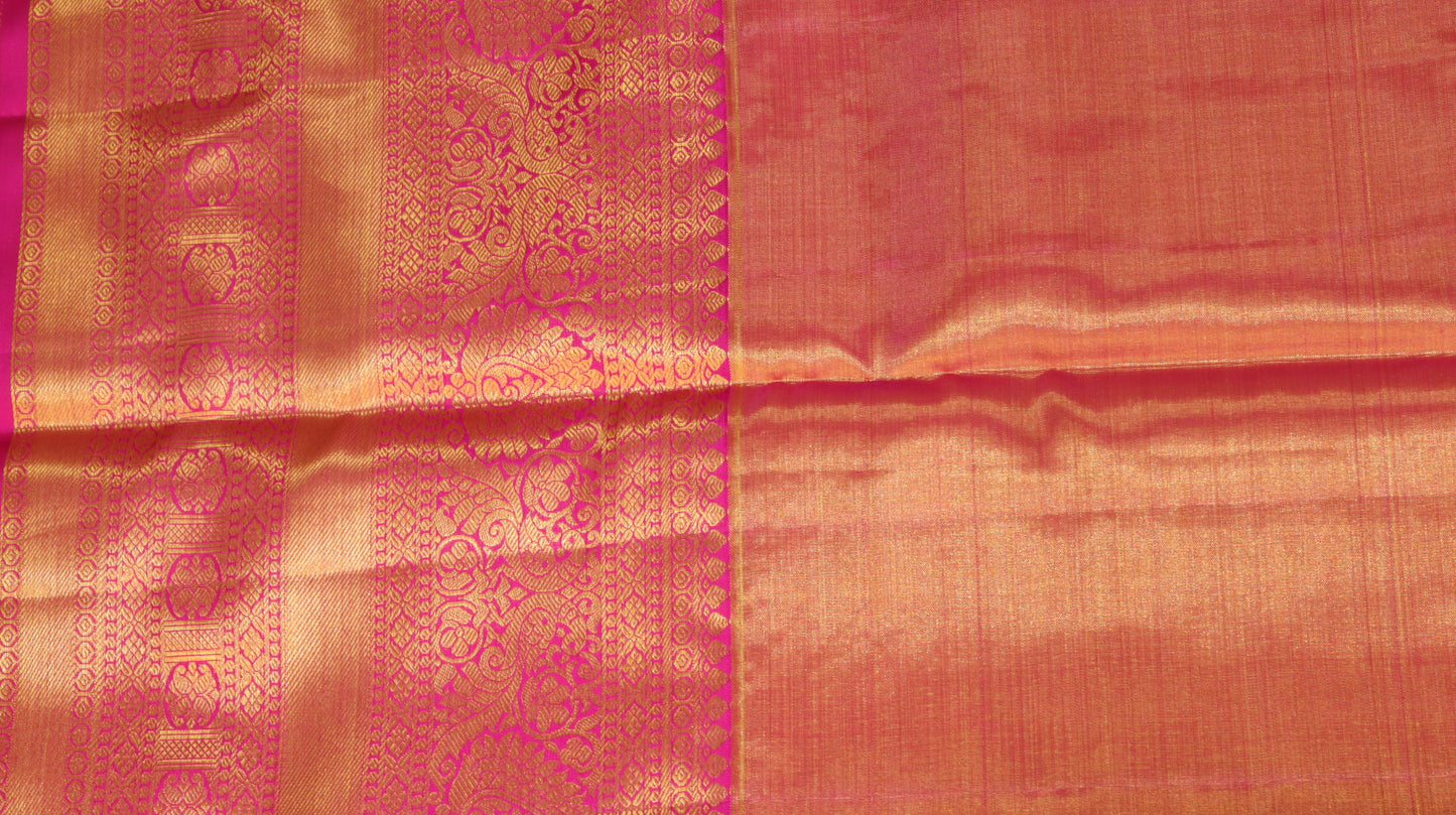 Traditional Gray Tissue Kanjipuram Saree