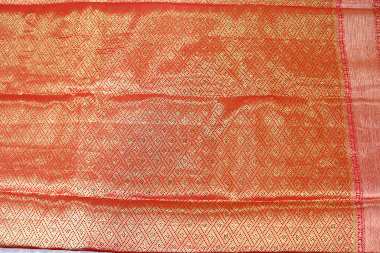 Royal Cream Kanjipuram Saree From Weavers and Best on Online