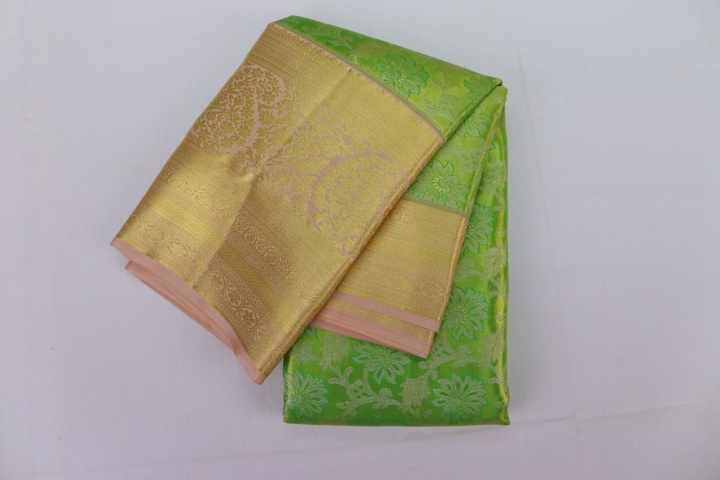 Stunning Green Kanjipuram Saree From Weavers and Best on Online