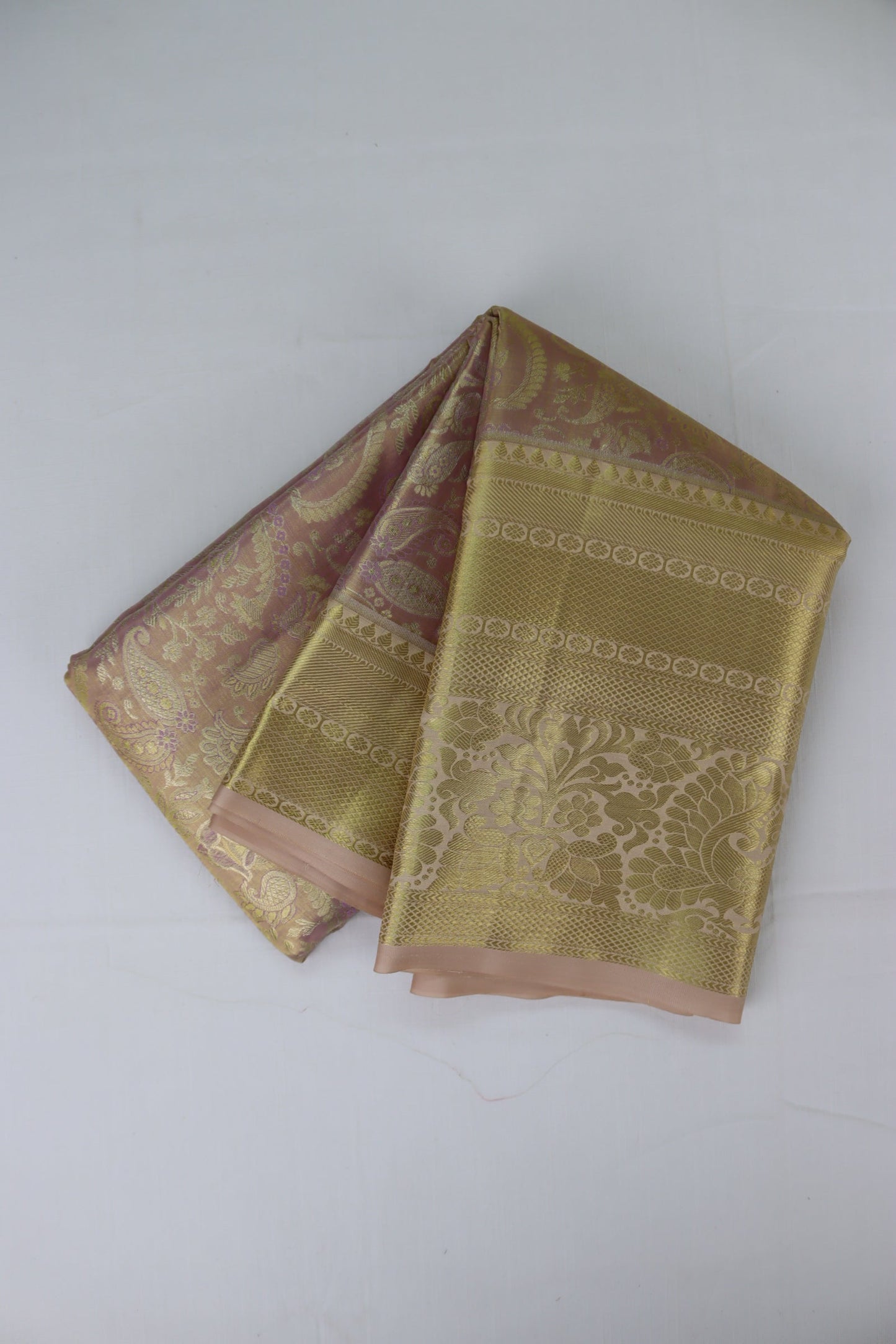 Classic Peach Kanjipuram Saree From Weavers and Best on Online
