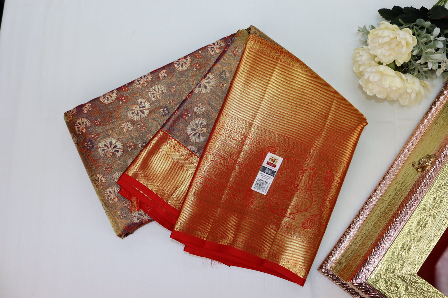 Classic Brown Pure Kanjipuram Saree From Weavers and Best on Online