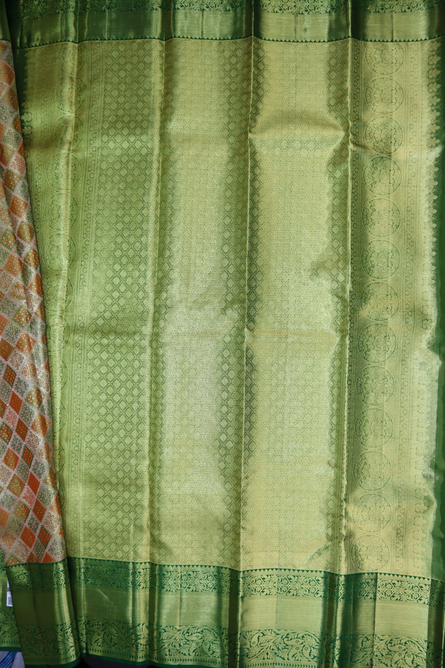 Royal Cream Pure Kanjipuram Saree From Weavers and Best on Online