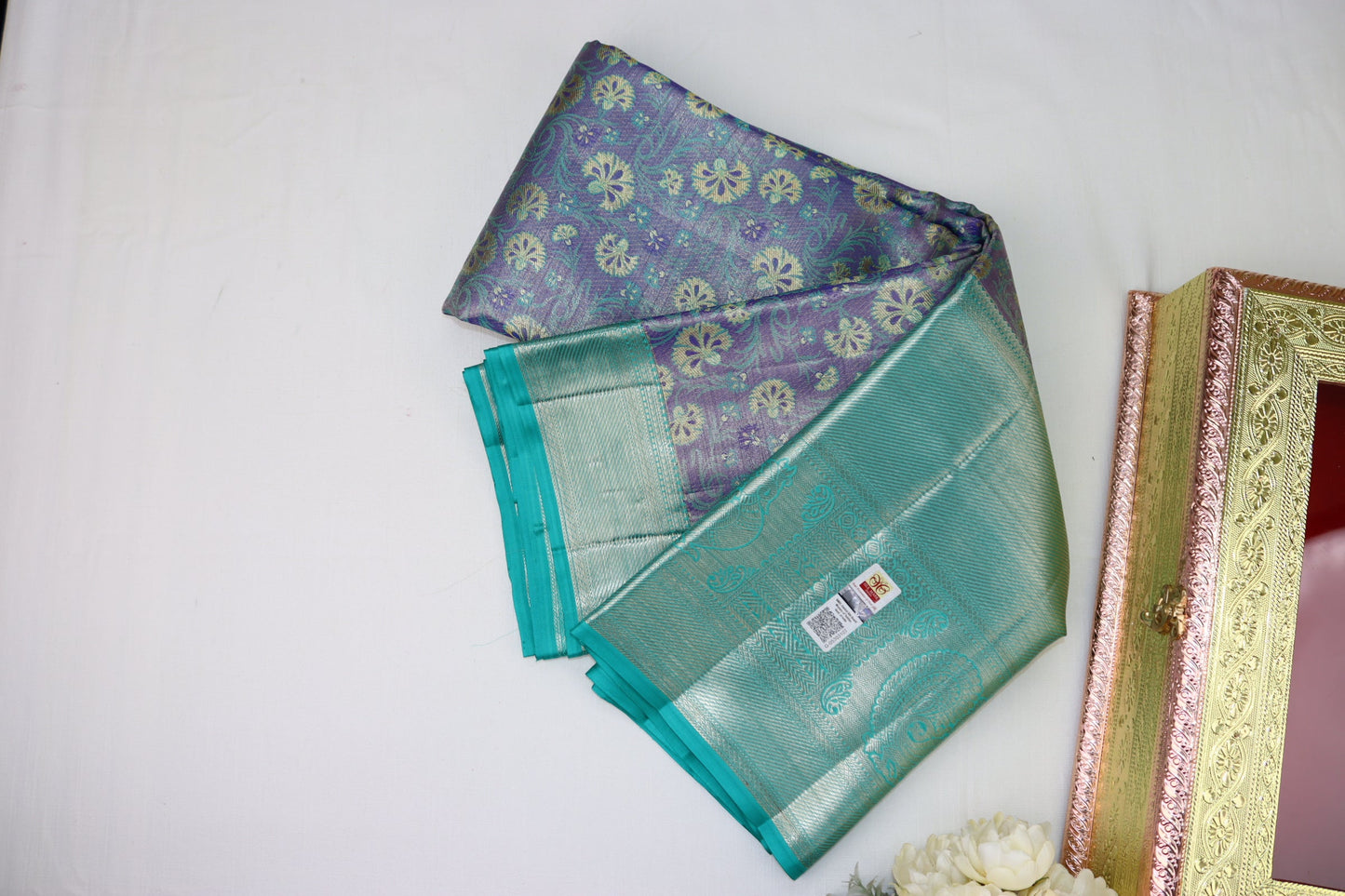 Radiant Blue Pure Kanjipuram Saree From Weavers and Best on Online