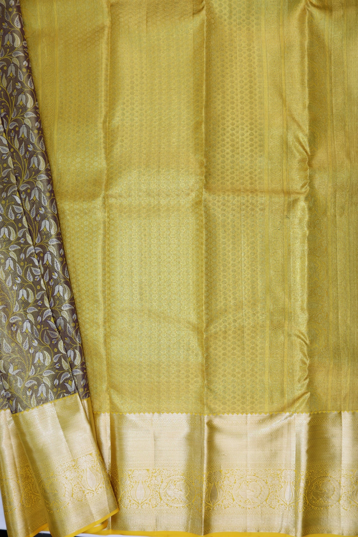 Regal Brown Pure Kanjipuram Saree From Weavers and Best on Online