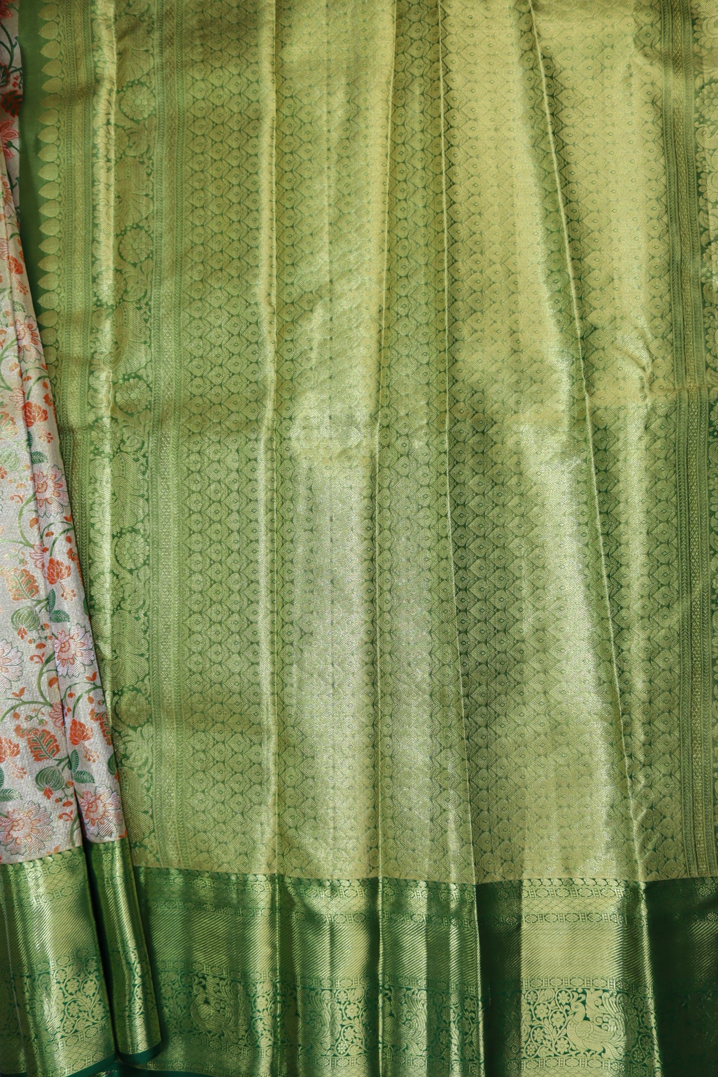 Timeless Green Pure Kanjipuram Saree From Weavers and Best on Online