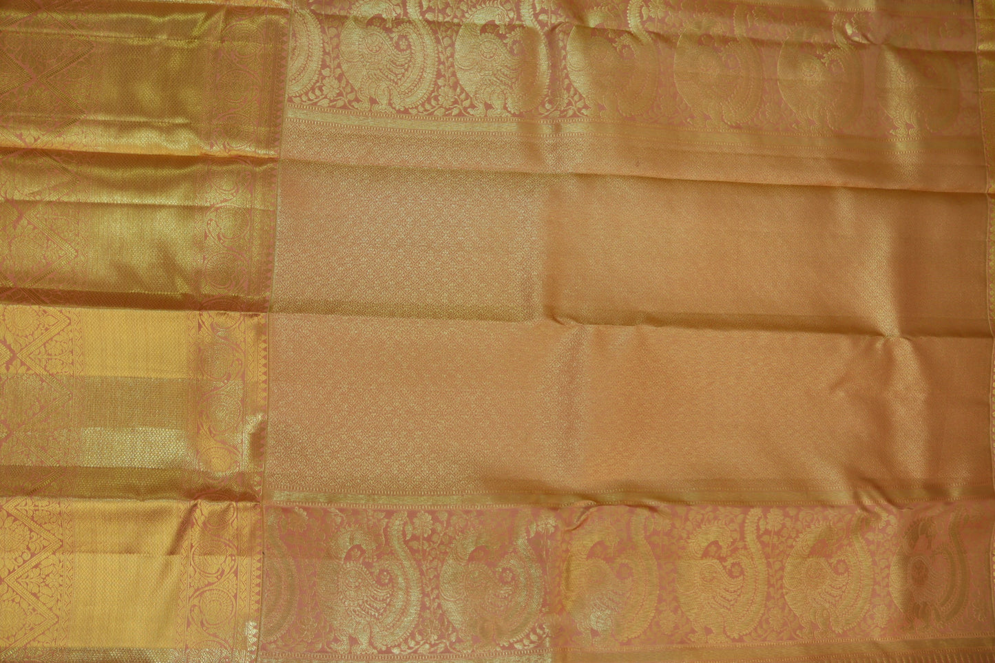 Exquisite Brown Pure Kanjipuram Saree From Weavers and Best on Online