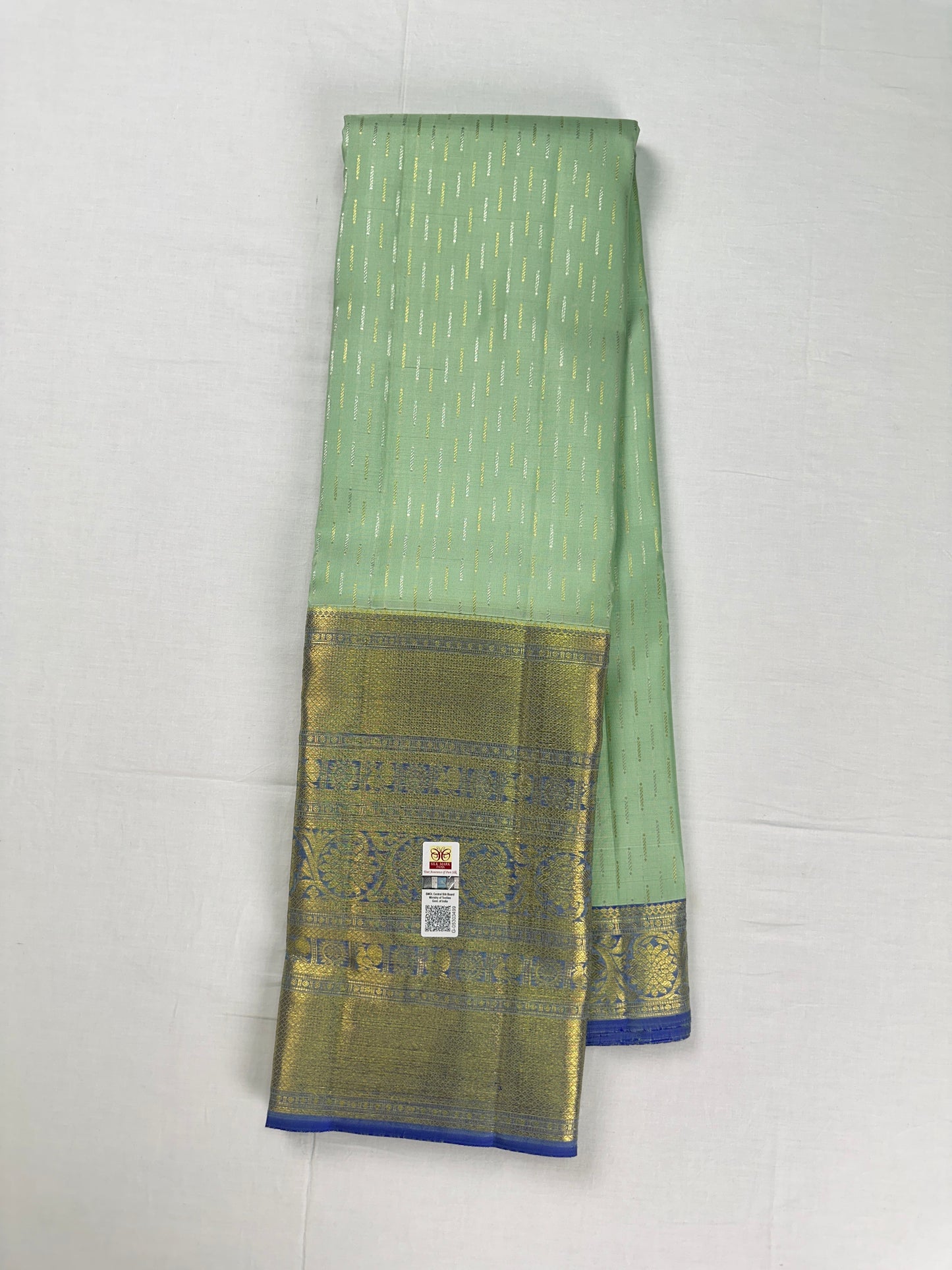 Rich Mint Green Kanchipuram Silk Saree From Weavers and Best on Online