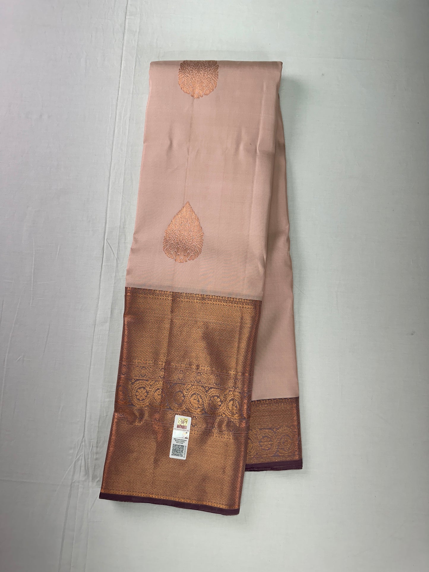 Classy Cream Kanchipuram Silk Saree From Weavers and Best on Online
