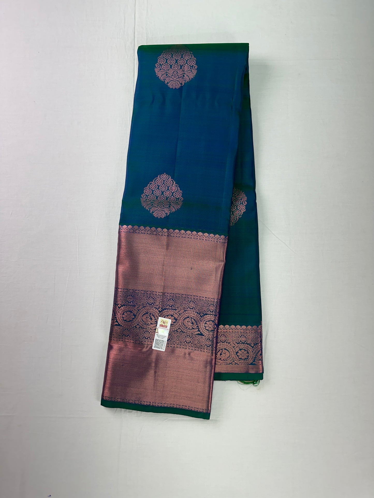 Classy Blue Kanchipuram Silk Saree From Weavers and Best on Online