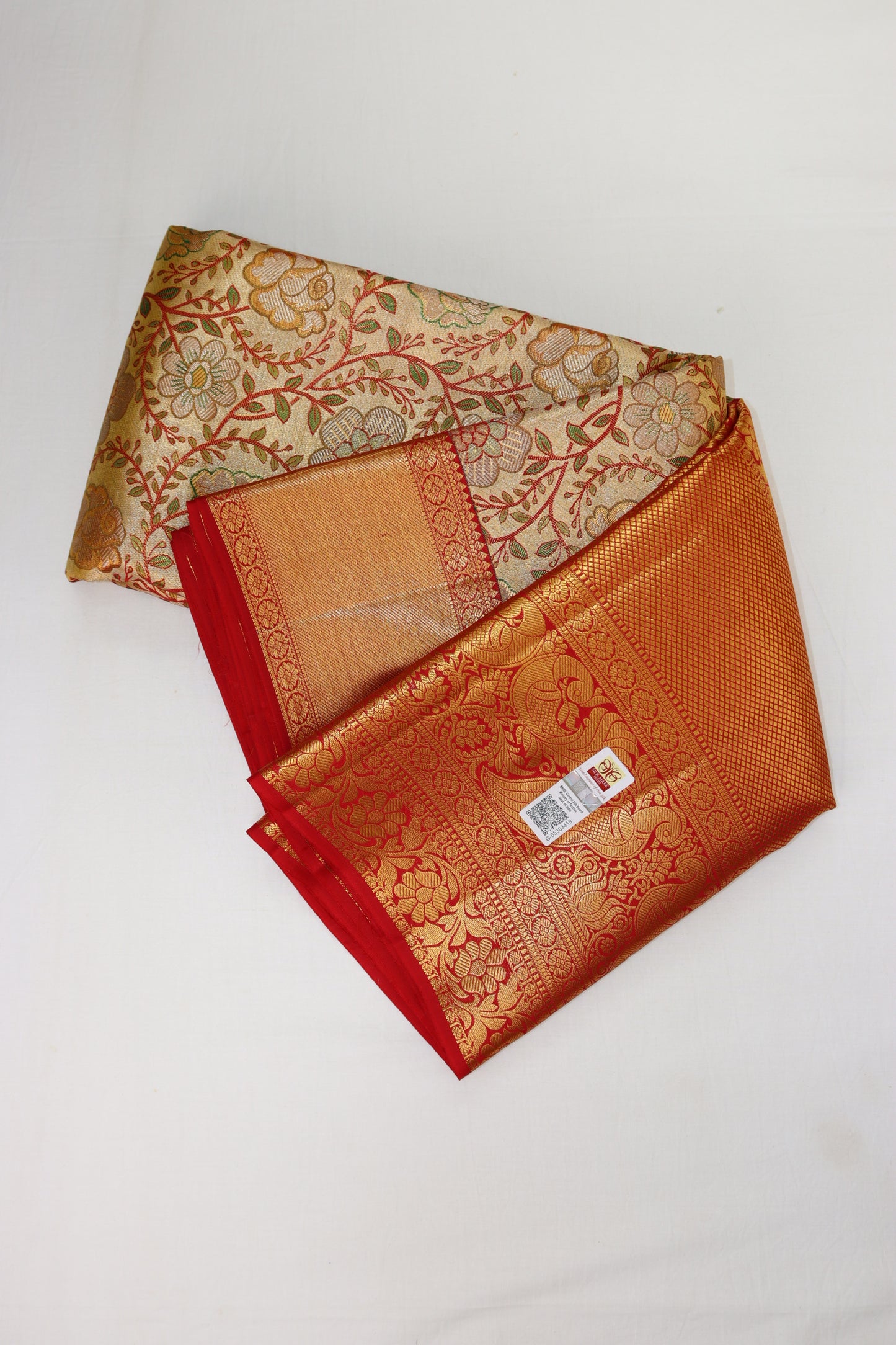 Classy Multi-color Kanchipuram Silk Saree From Weavers and Best on Online