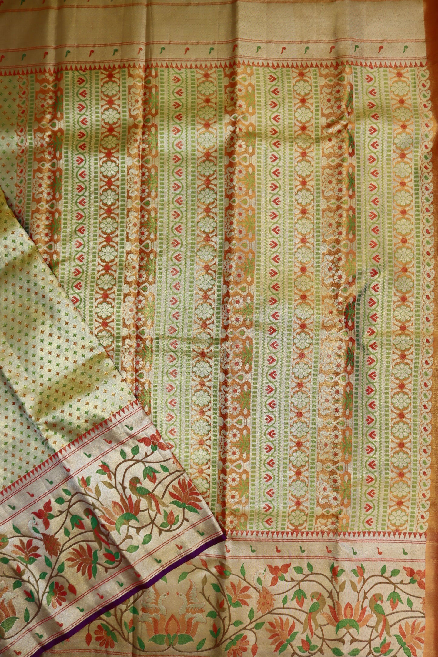 Classy Gold Kanchipuram Silk saree From Weavers and Best on Online