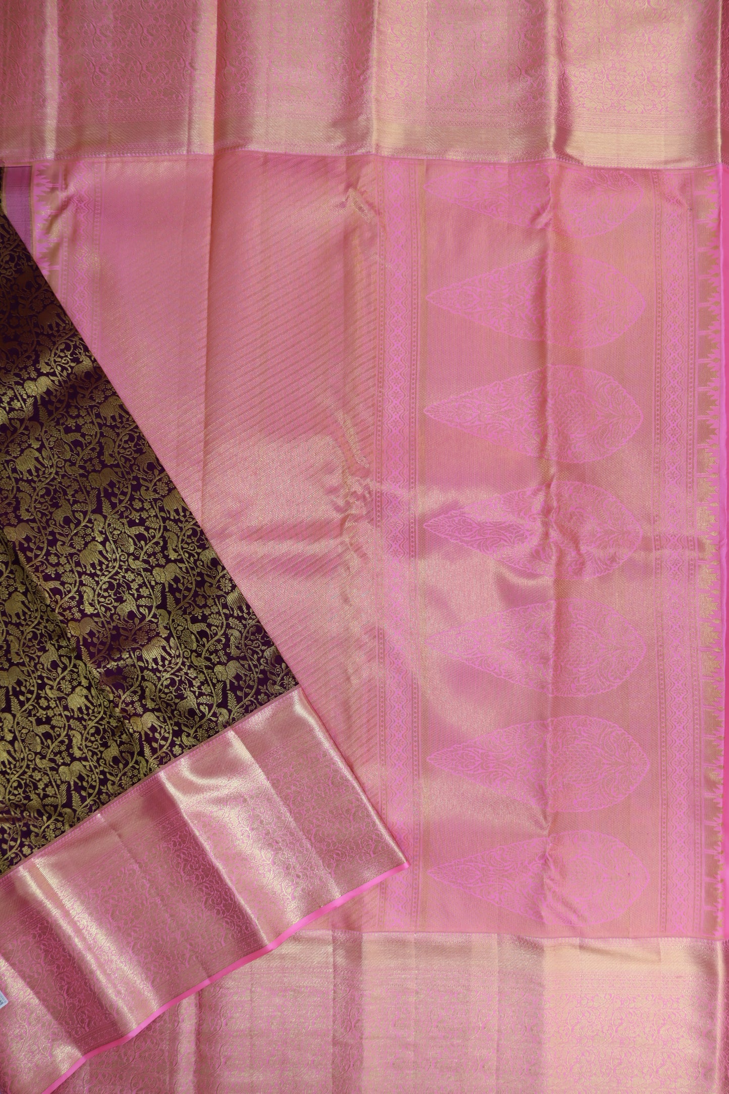 Rich Brown Kachipuram Silk saree From Weavers and Best on Online