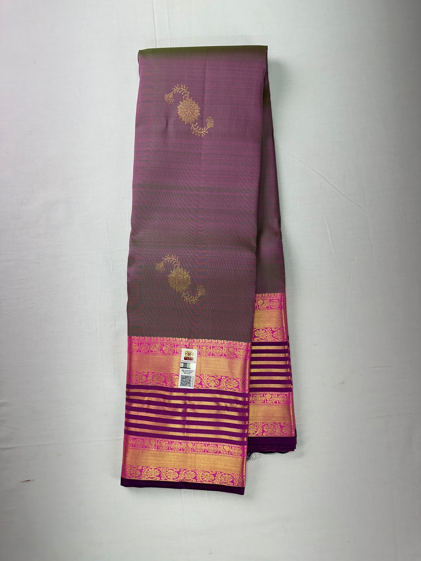 Classic Mauve Violet Kanchipuram Silk Saree From Weavers and Best on Online