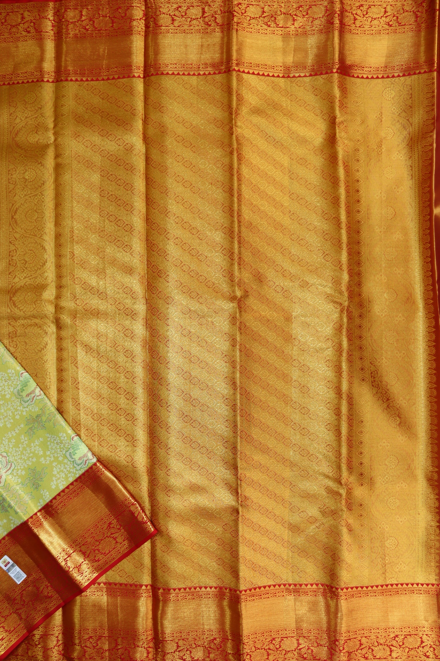 Exotic Yellow Kachipuram Silk saree From Weavers and Best on Online