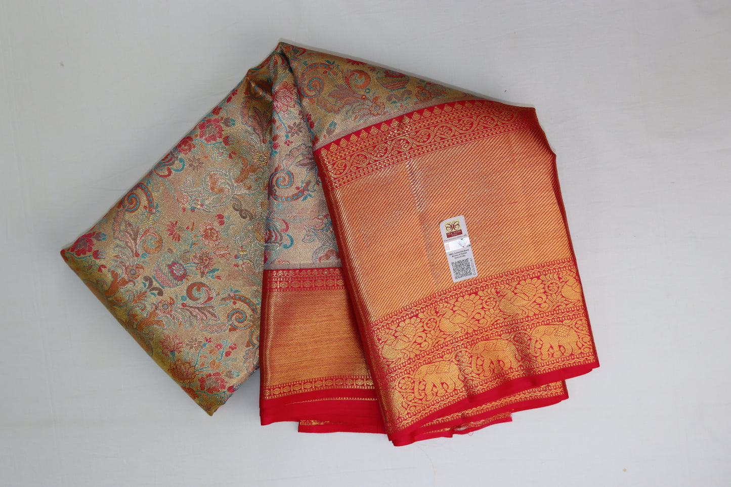 Amazing Multi-color Kanchipuram Silk saree From Weavers and Best on Online