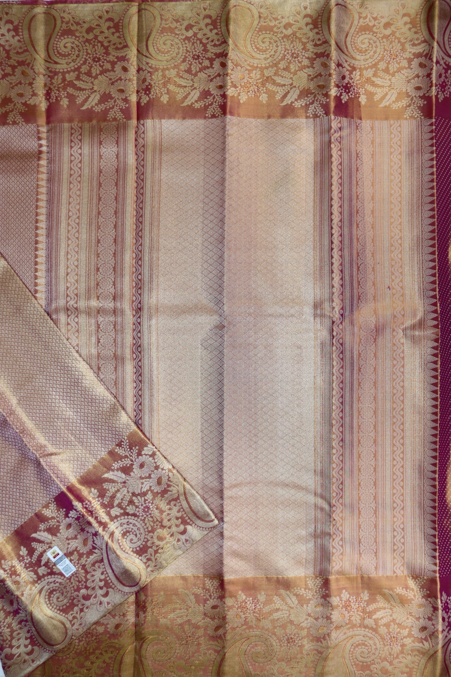 Trendy Chacolate Brown Kachipuram Silk saree From Weavers and Best on Online