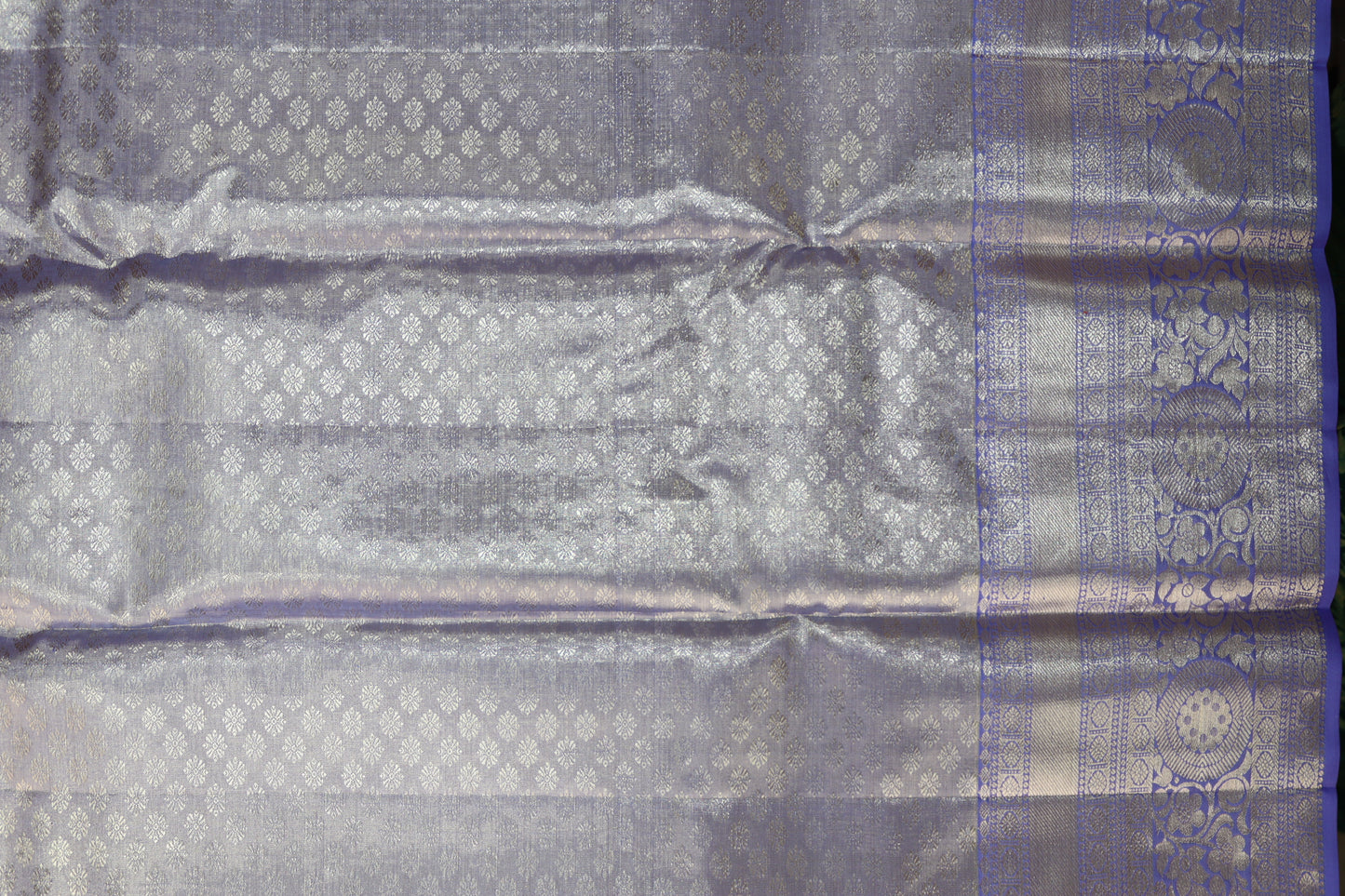 Rich Pastel Blue Kanchipuram Silk Saree From Weavers and Best on Online