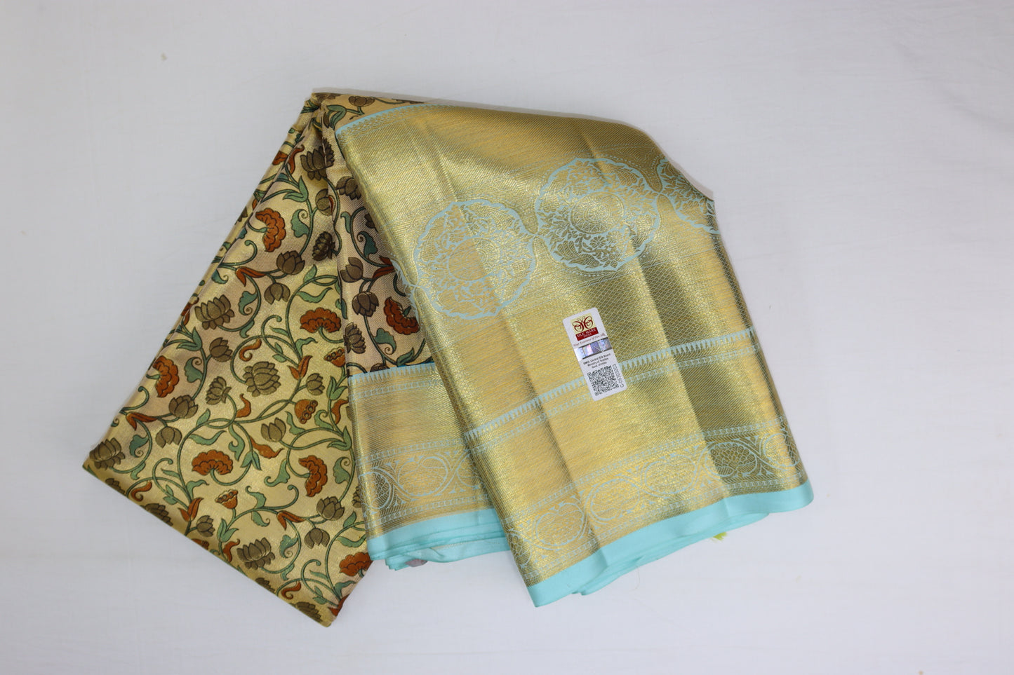 Vibrant Kalamkari Kanchipuram Silk Saree From Weavers and Best on Online
