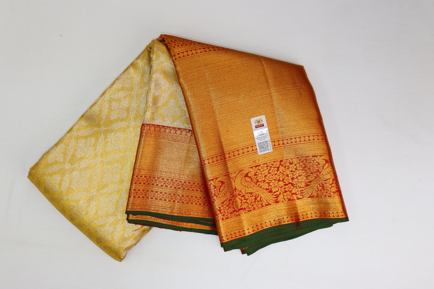 Stunning Royal Gold Kanchipuram Silk Saree From Weavers and Best on Online