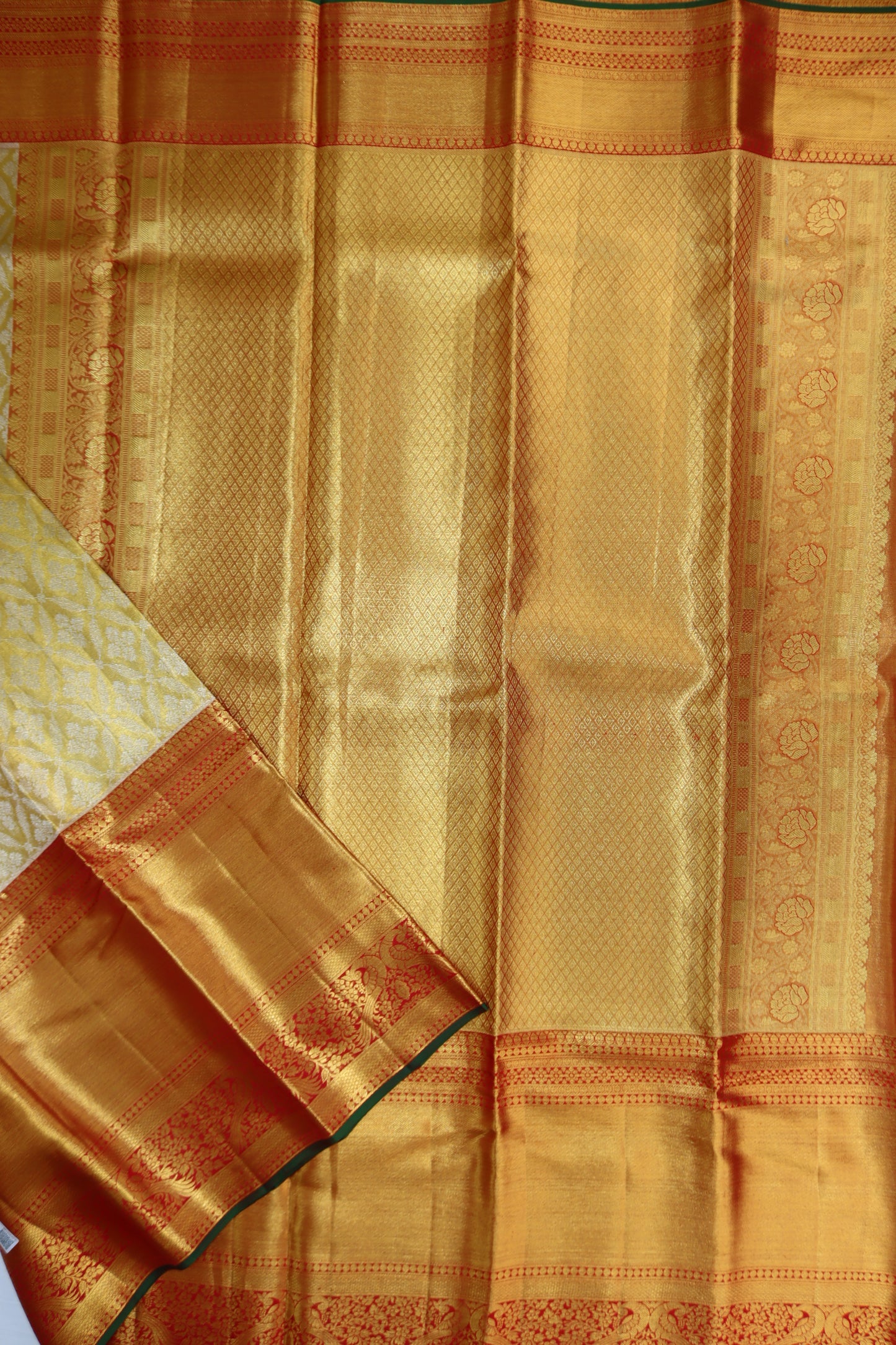 Stunning Royal Gold Kanchipuram Silk Saree From Weavers and Best on Online