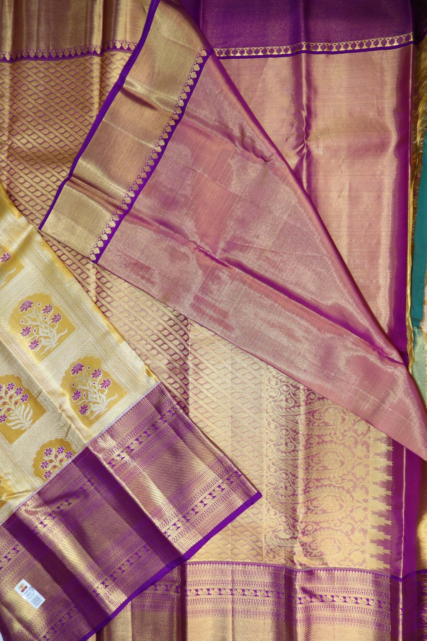 Traditional Yellow Kanchipuram Silk Saree From Weavers and Best on Online