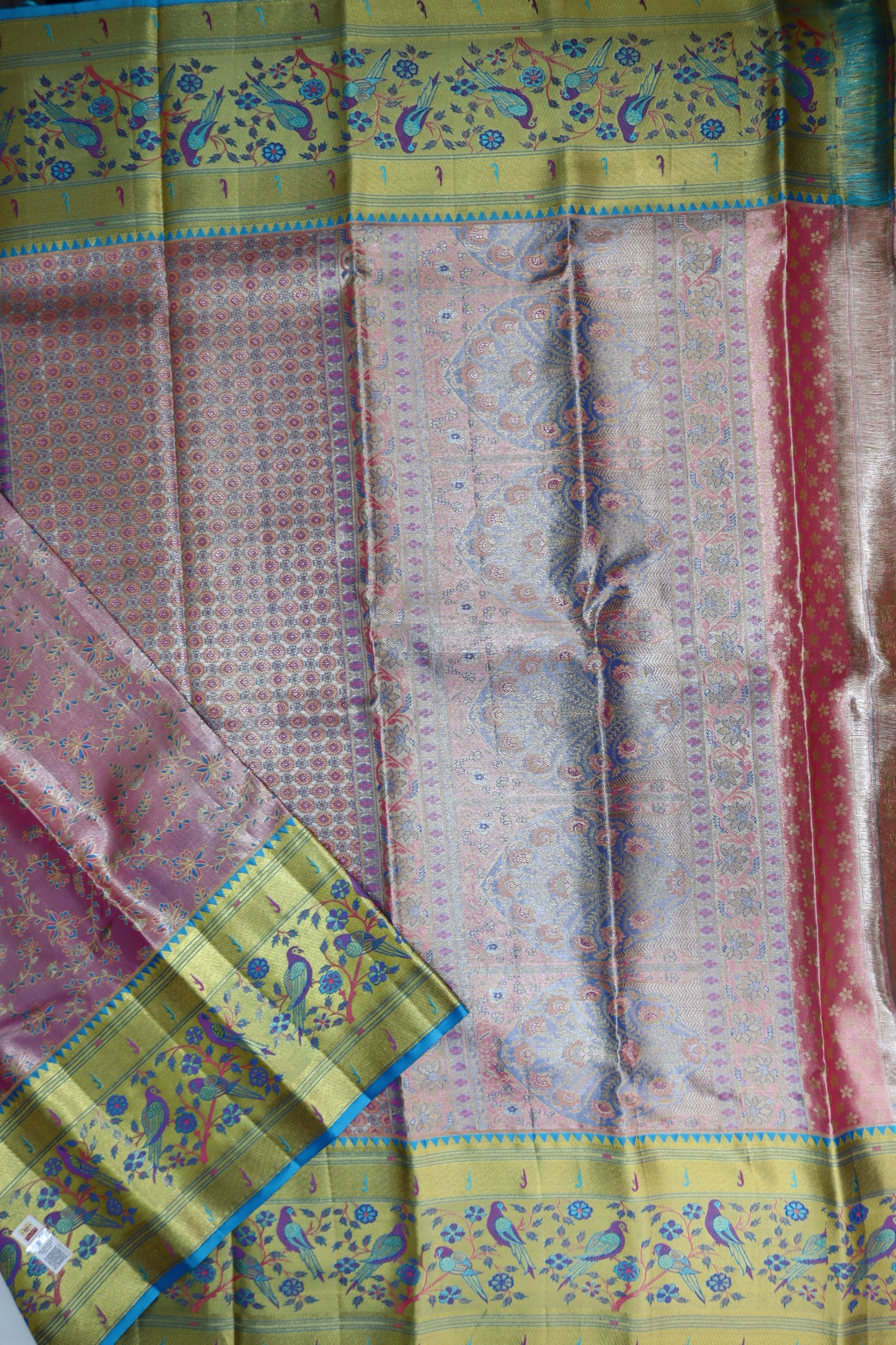 Exotic Baby Pink Kanchipuram Silk saree From Weavers and Best on Online
