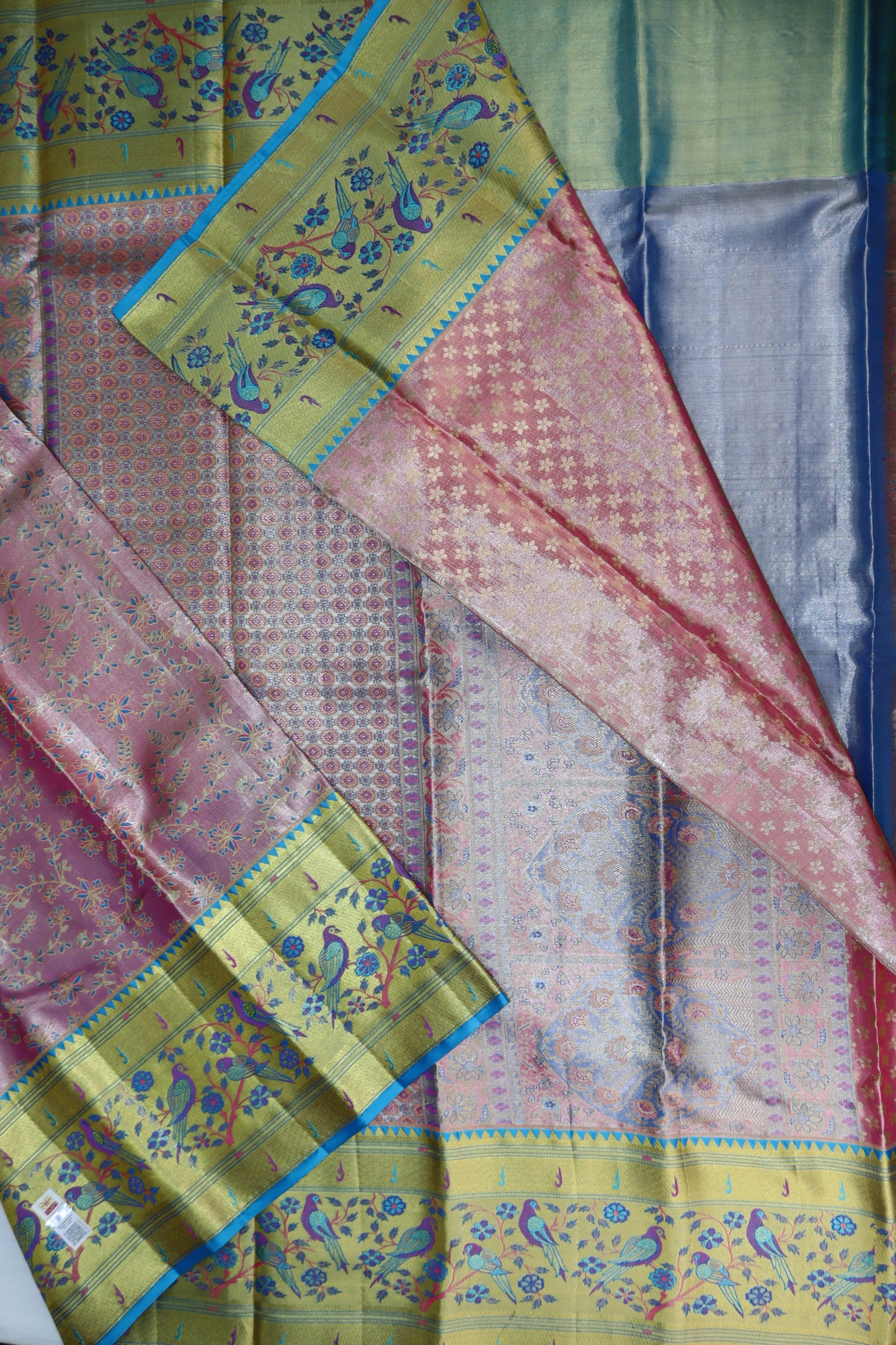 Exotic Baby Pink Kanchipuram Silk saree From Weavers and Best on Online
