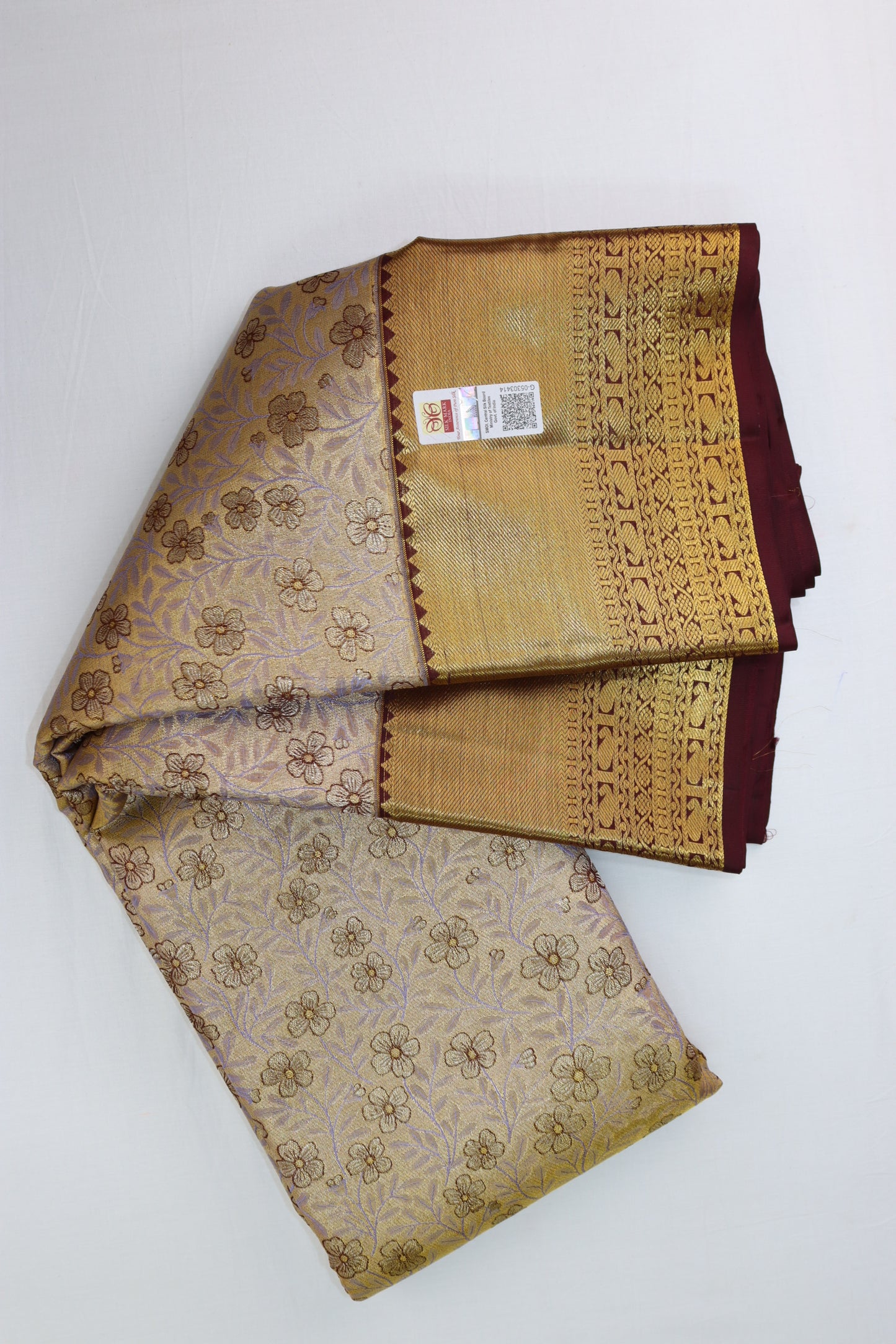 Exotic Cream Kanchipuram Silk Saree From Weavers and Best on Online