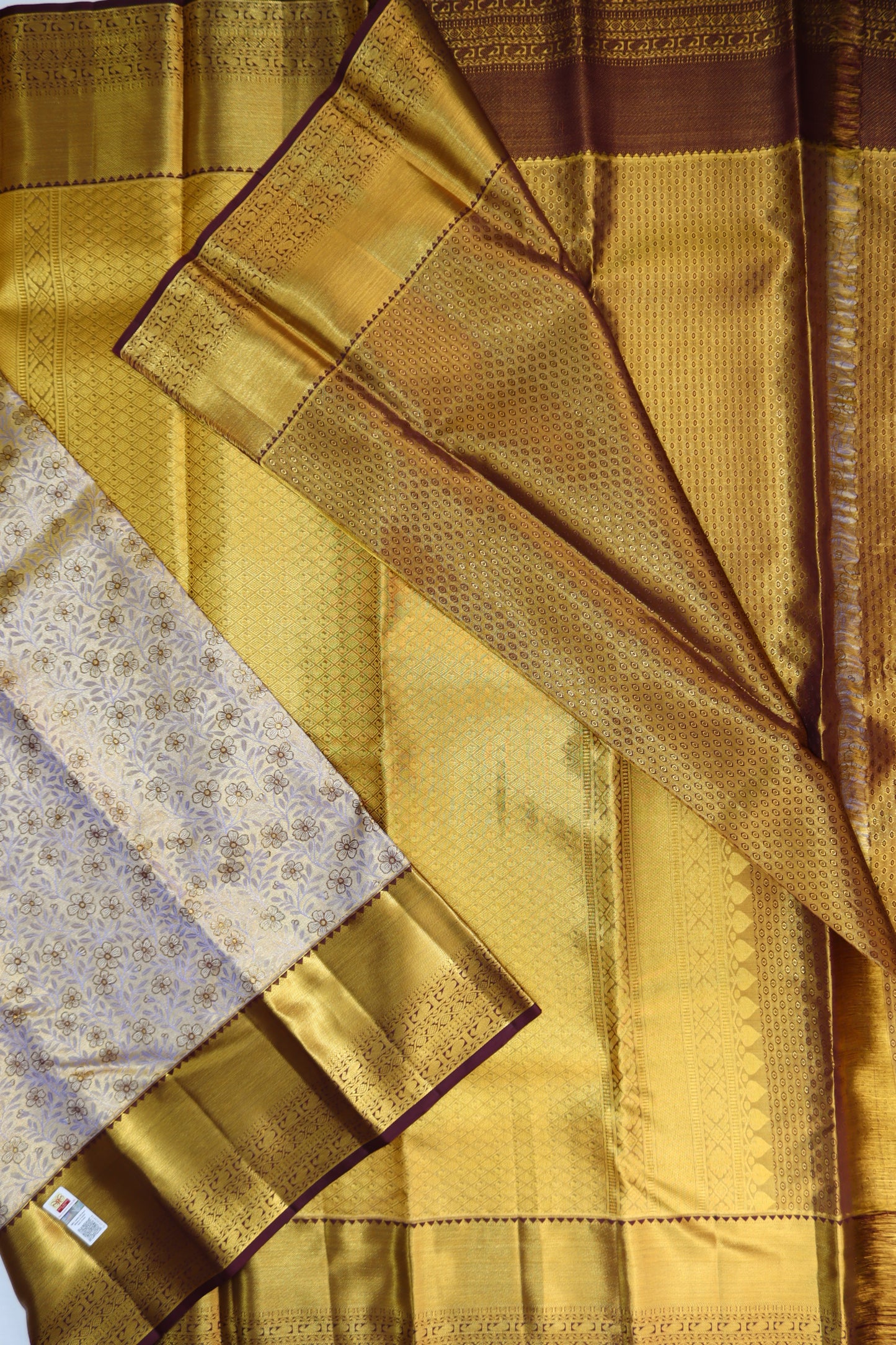 Exotic Cream Kanchipuram Silk Saree From Weavers and Best on Online