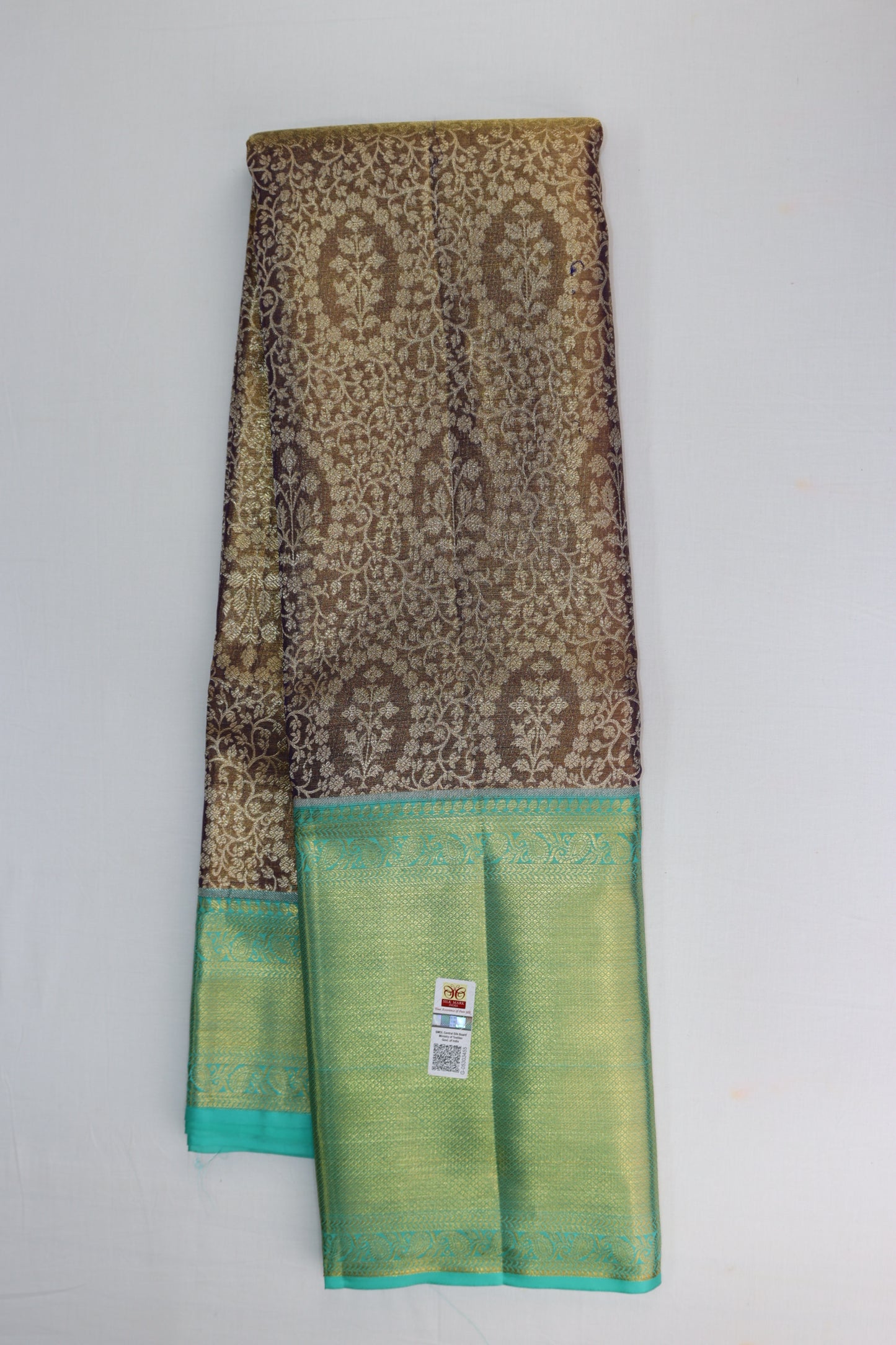 Exotic Dark Kanchipuram Silk Saree From Weavers and Best on Online