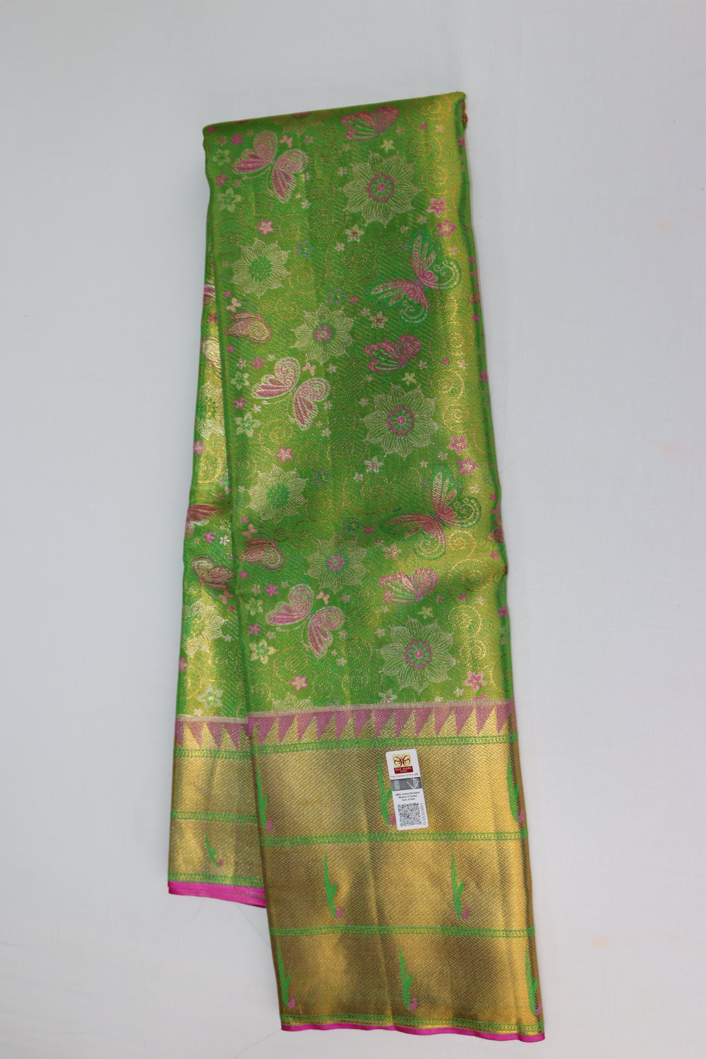 Classy Green Kanchipuram Silk Saree From Weavers and Best on Online