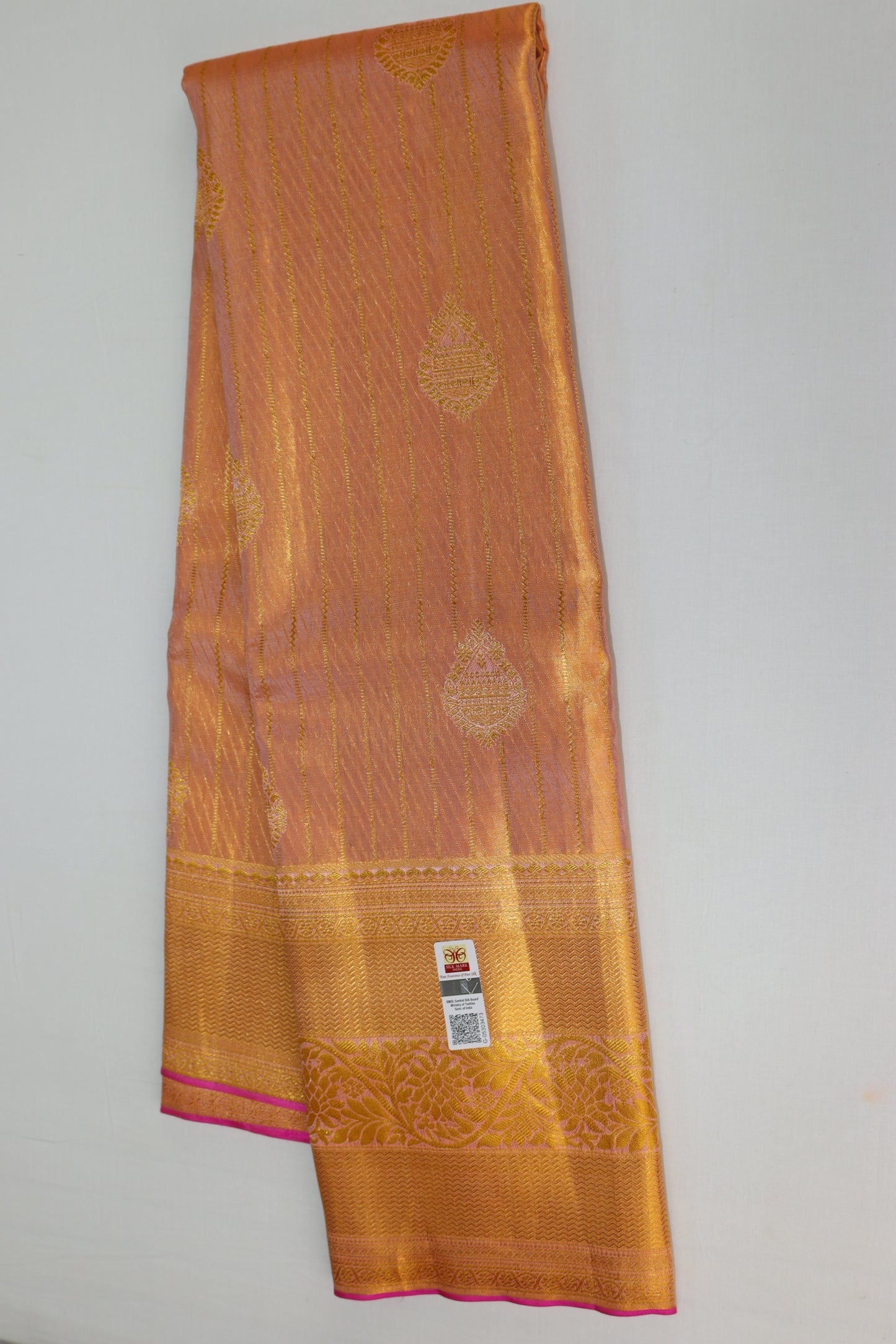 Rich Baby Pink Kanchipuram Silk Saree From Weavers and Best on Online