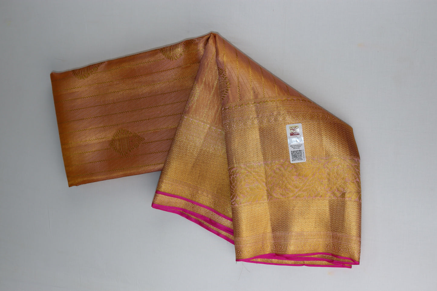 Rich Baby Pink Kanchipuram Silk Saree From Weavers and Best on Online