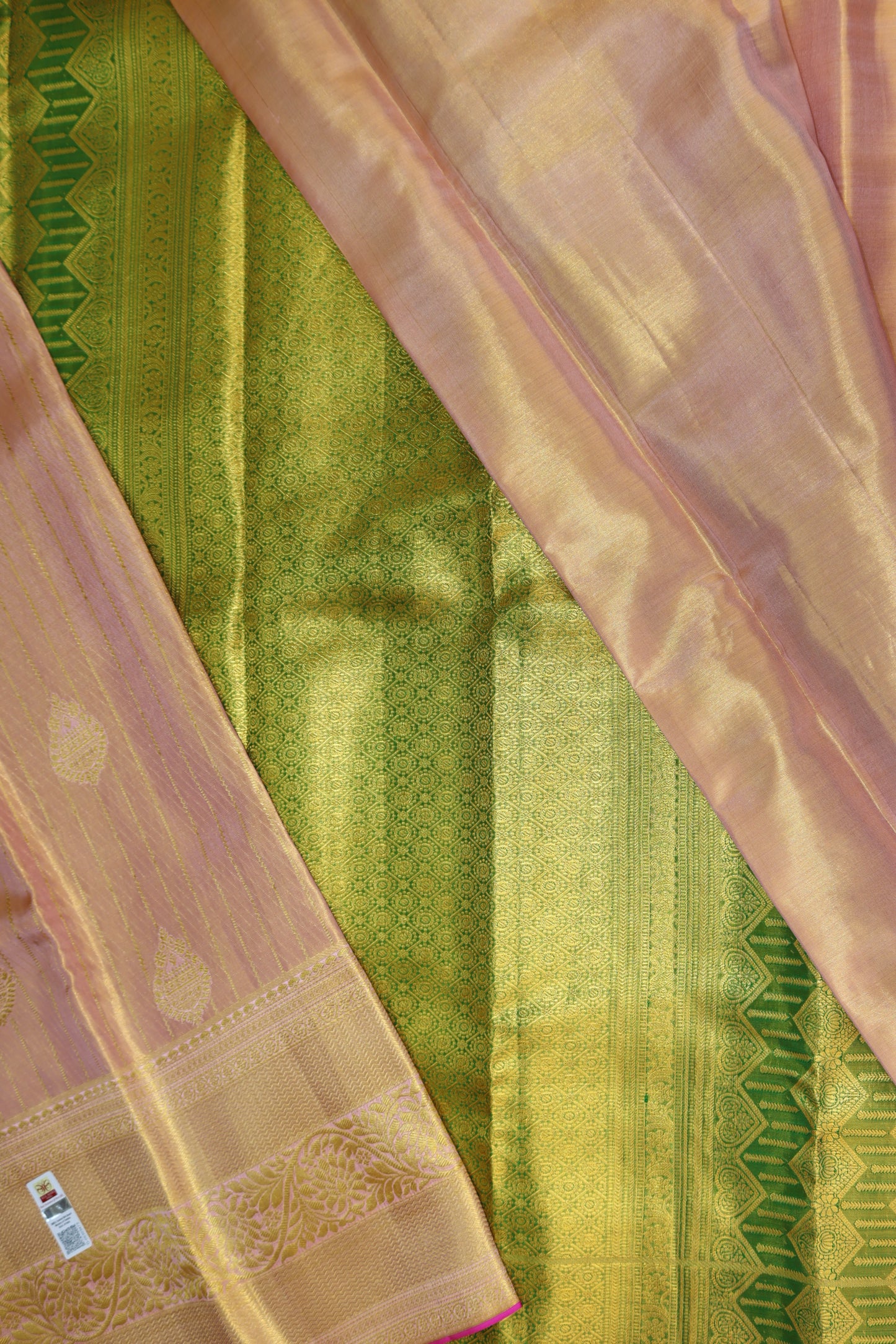 Rich Baby Pink Kanchipuram Silk Saree From Weavers and Best on Online