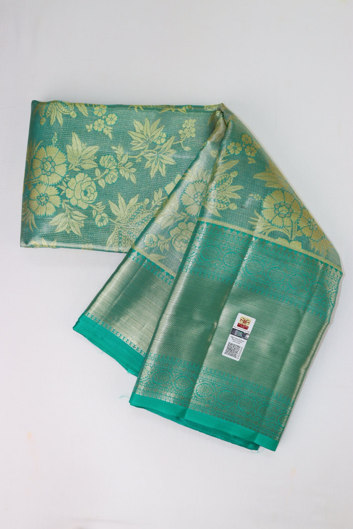 Gorgeous Light Green Kanchipuram Silk Saree From Weavers and Best on Online