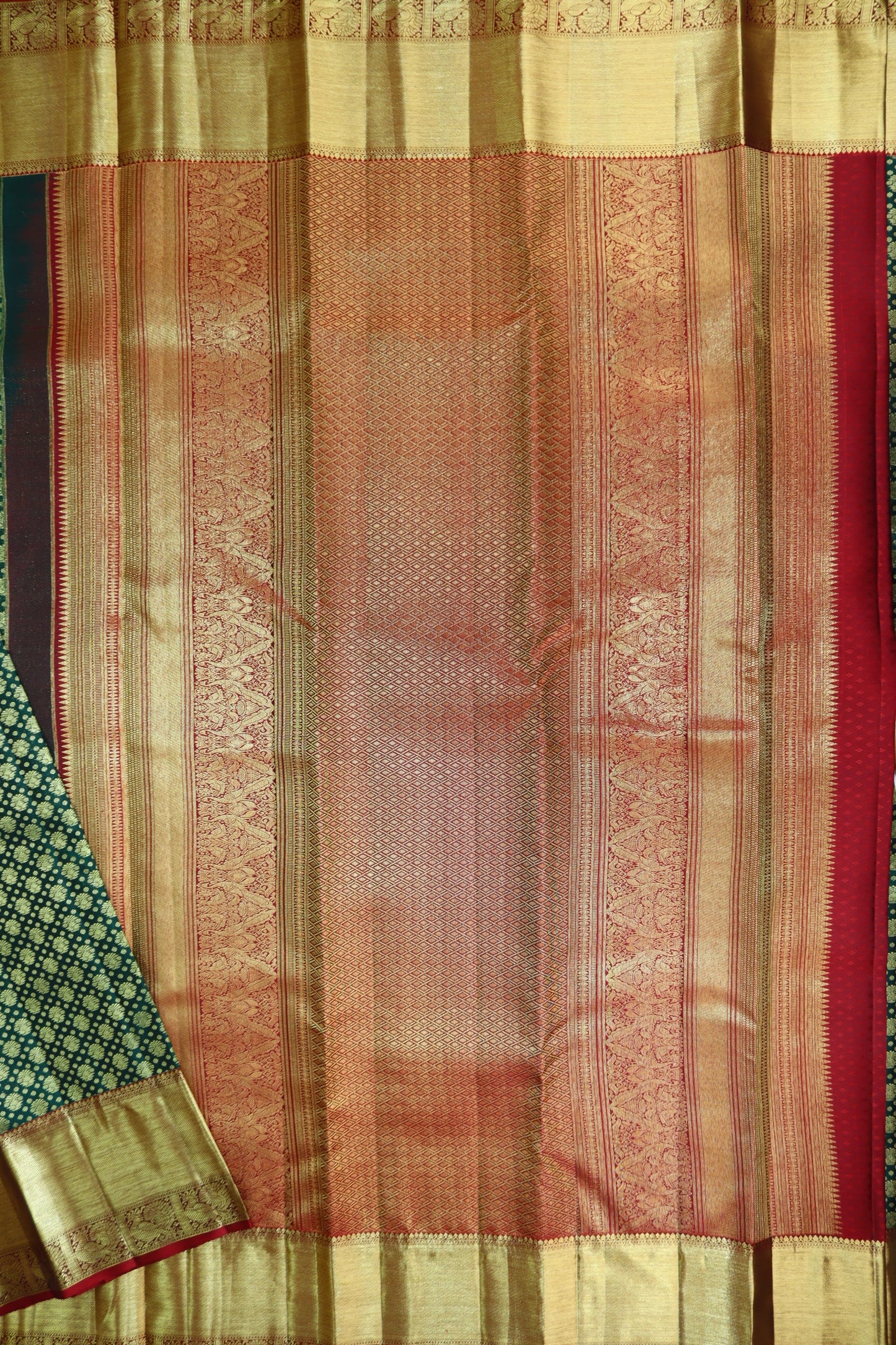 Classic Green Kanjipuram Saree From Weavers and Best on Online