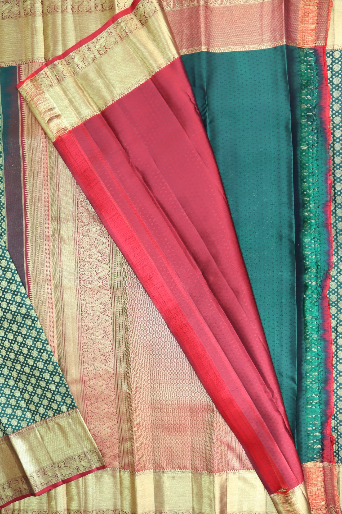 Classic Green Kanjipuram Saree From Weavers and Best on Online