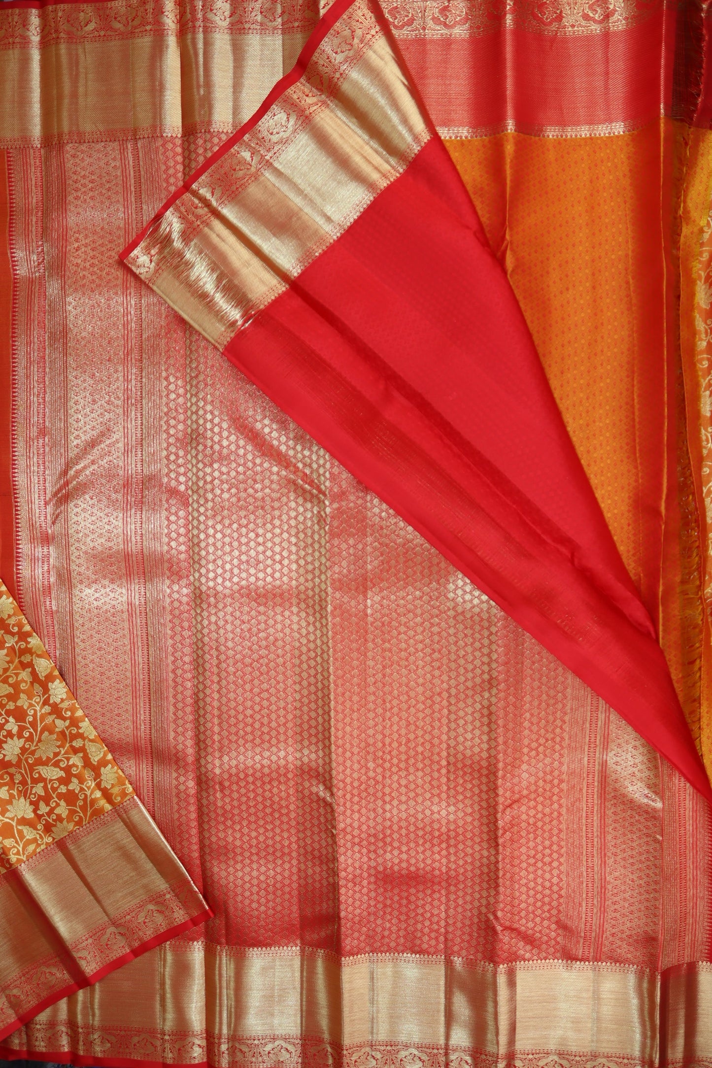 Trendy Yellow Kanjipuram Saree From Weavers and Best on Online