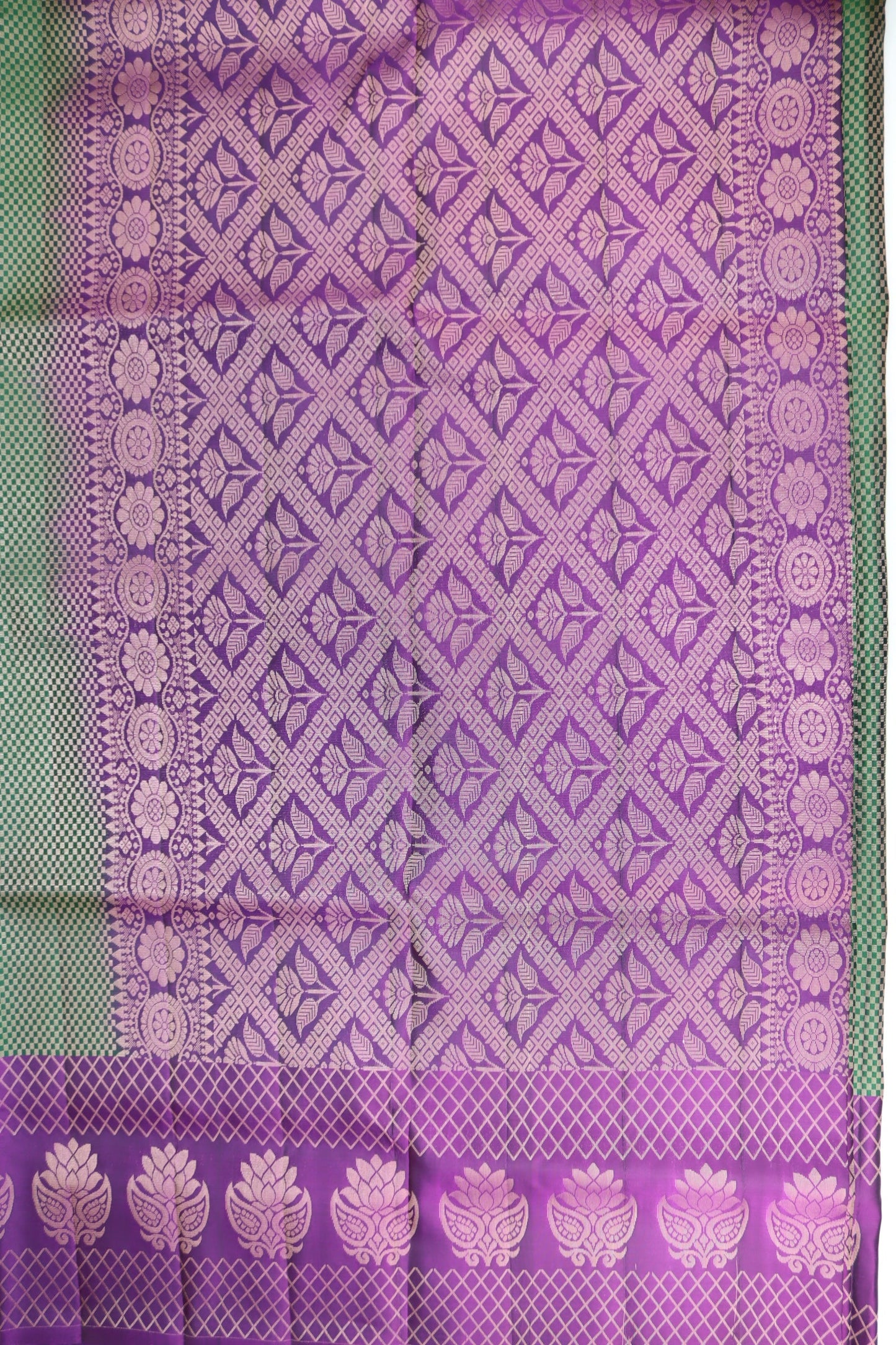 Elegant Green Kanjipuram Saree From Weavers and Best on Online