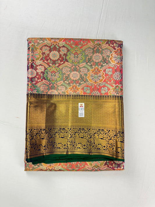 Classy Multi-color Kanchipuram Silk Saree