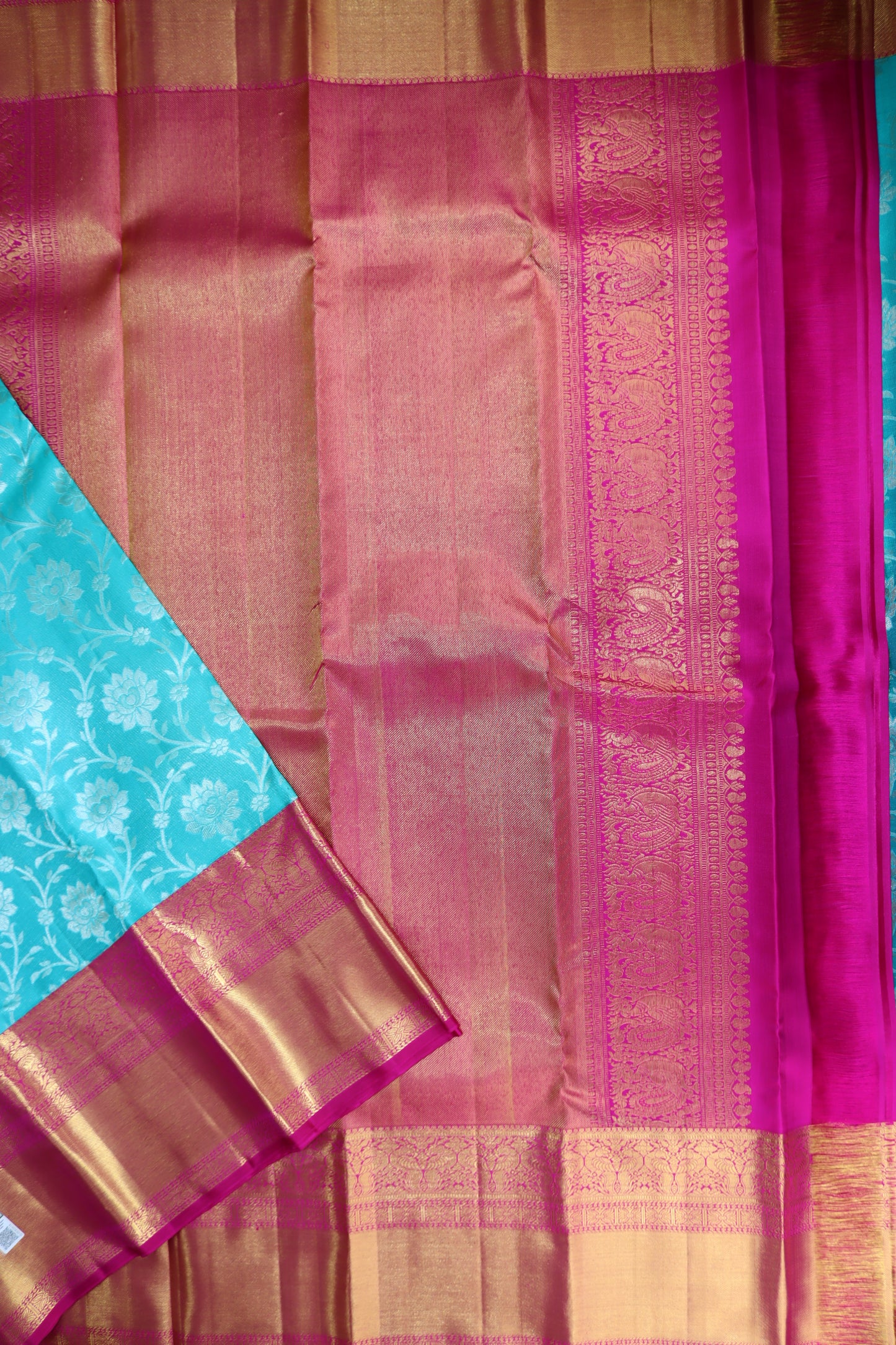 Luxury Blue Kanchipuram Silk Saree From Weavers and Best on Online