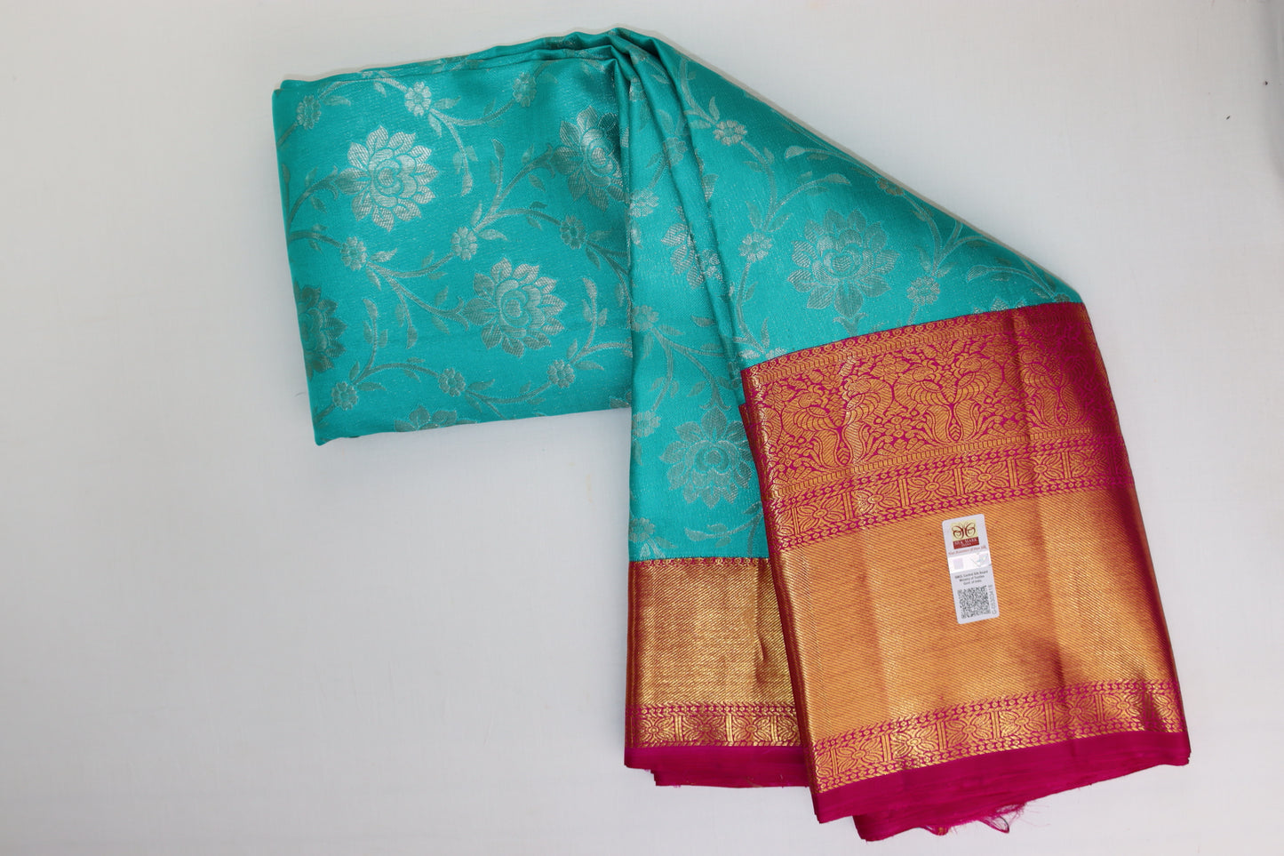 Luxury Blue Kanchipuram Silk Saree From Weavers and Best on Online