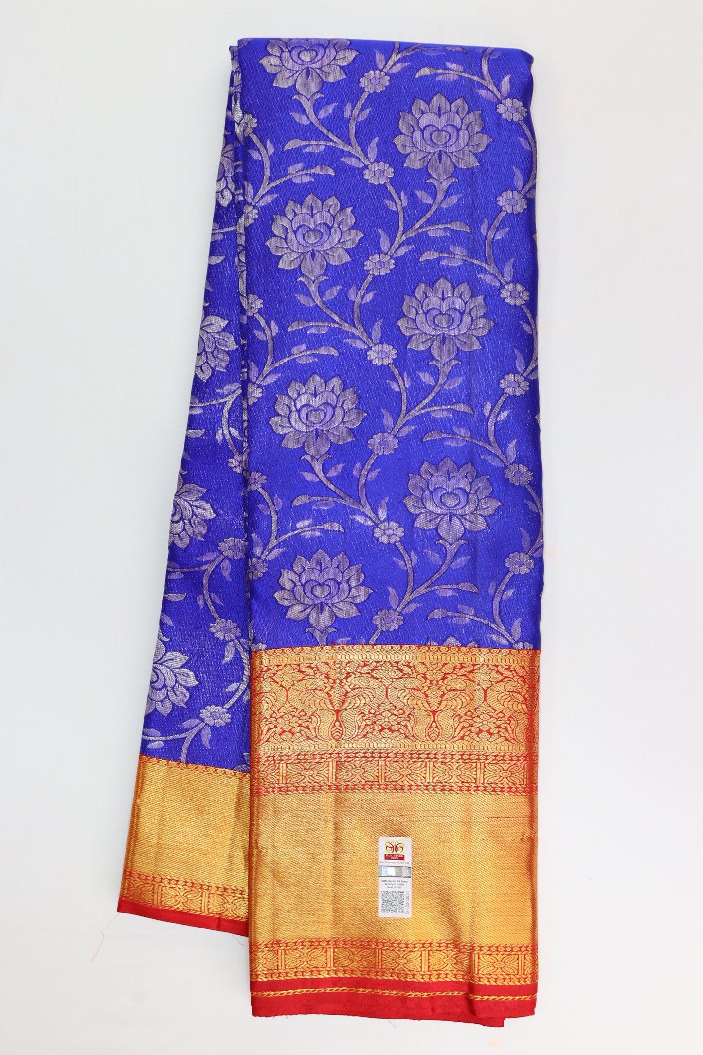 Traditional Blue Kanchipuram Silk saree From Weavers and Best on Online